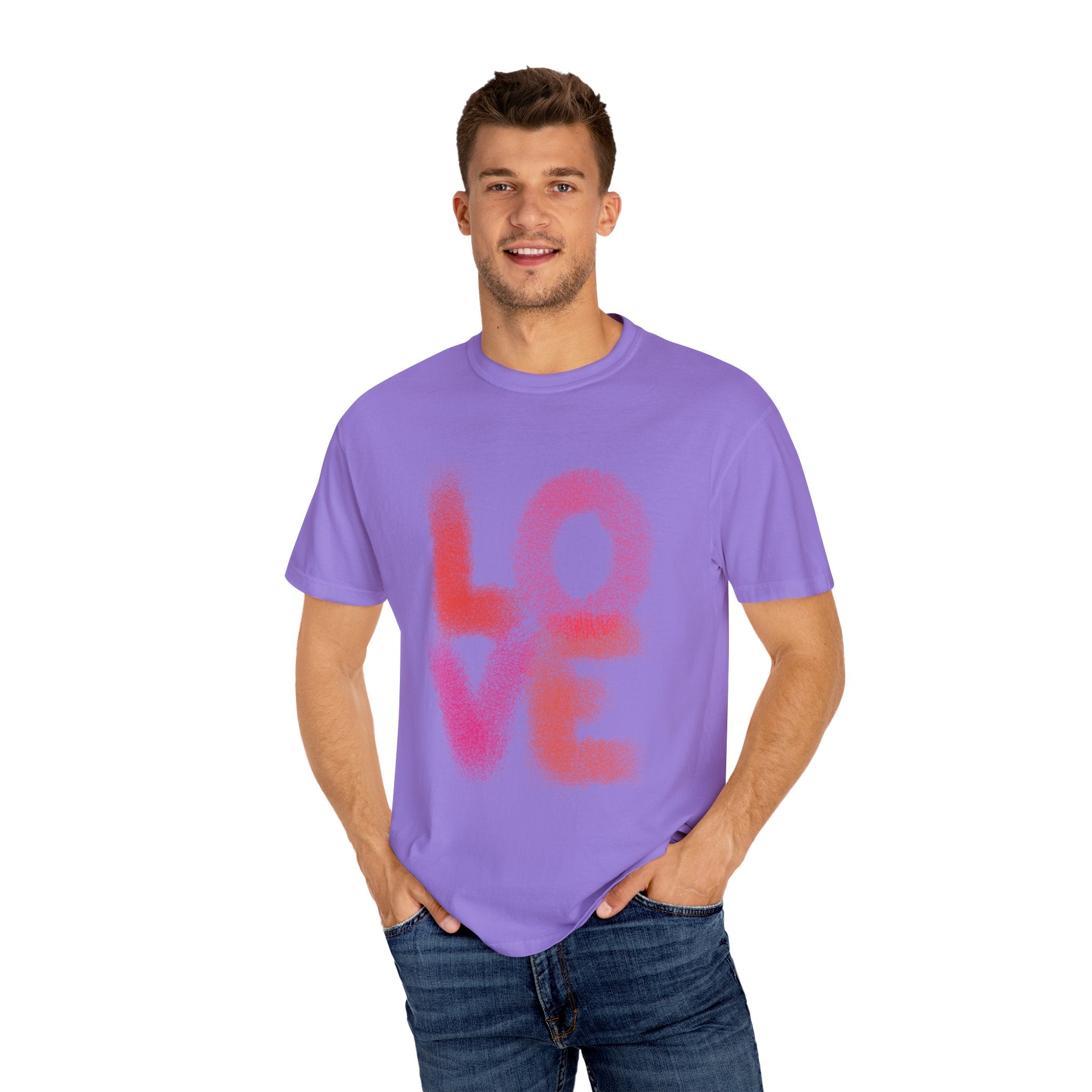 LOVE SCRIBBLES Unisex Garment-Dyed T-shirt
