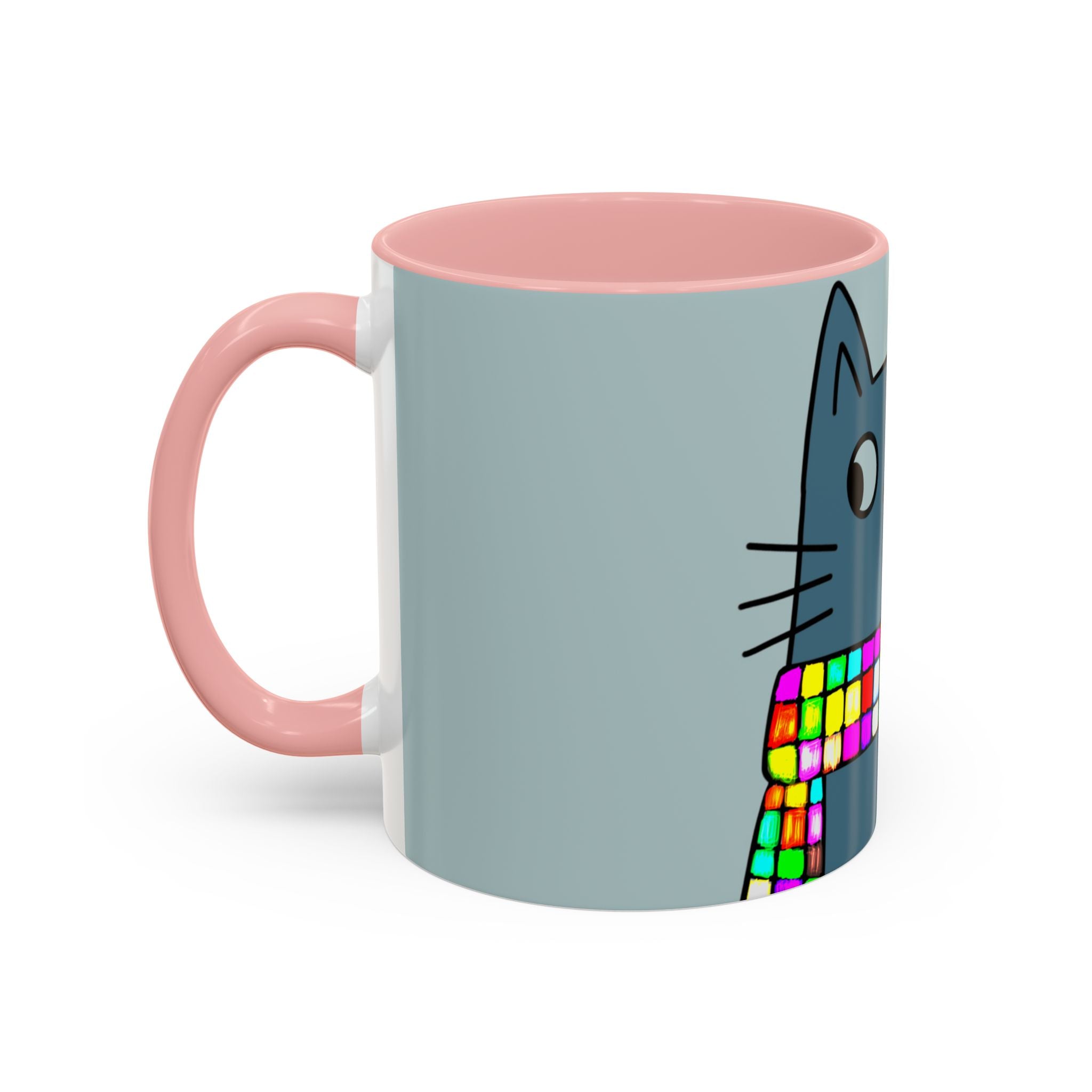 Coffee Mug - CAT WITH SCARF Design - 11oz