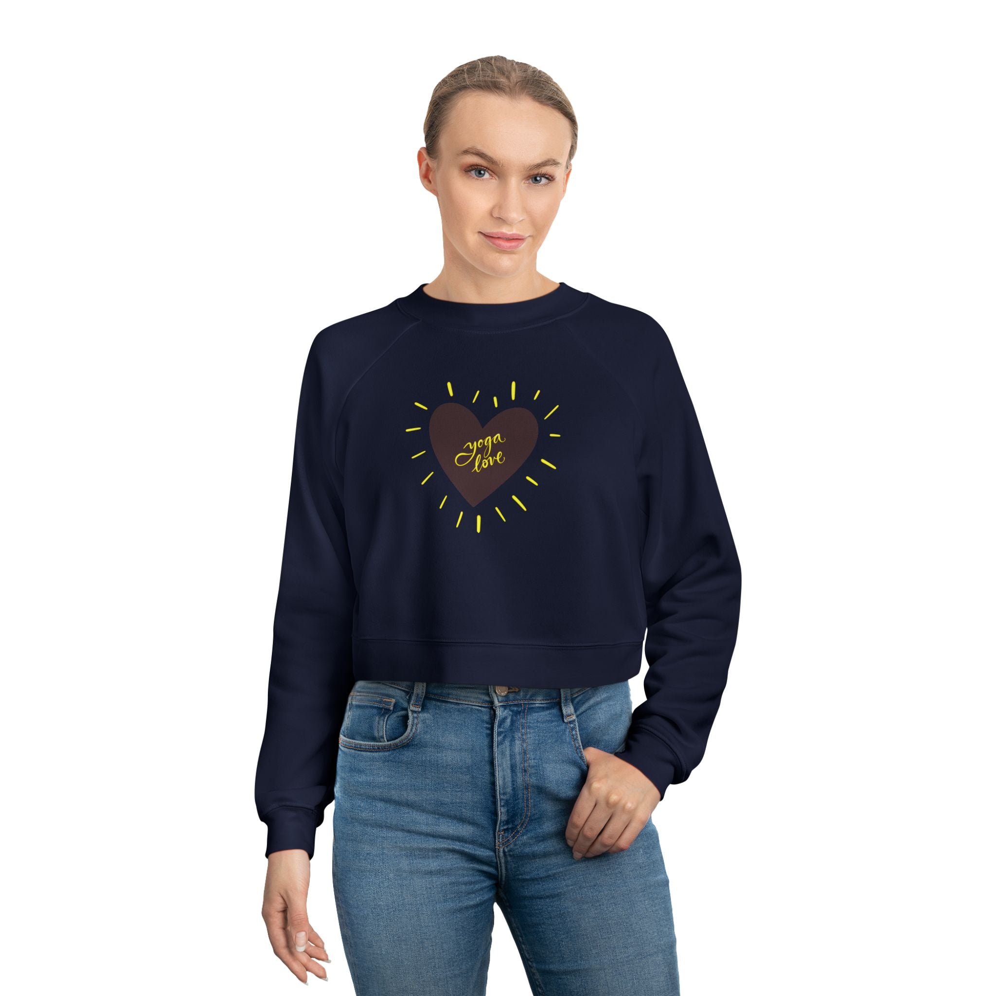 Yoga Love Women's Cropped Fleece Pullover - Cozy & Stylish for Every Occasion