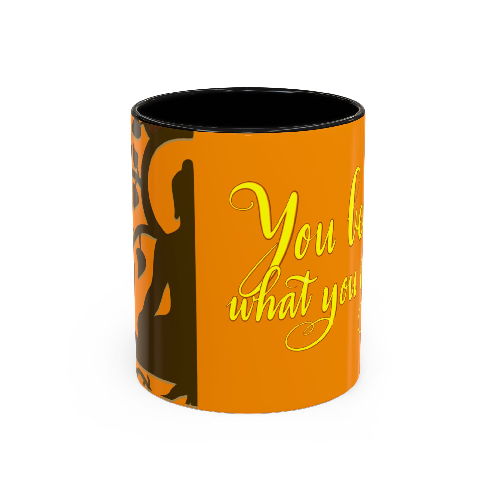 YOU BECOME WHAT YOU IMAGINE YOGA Accent Coffee Mug (11 oz)