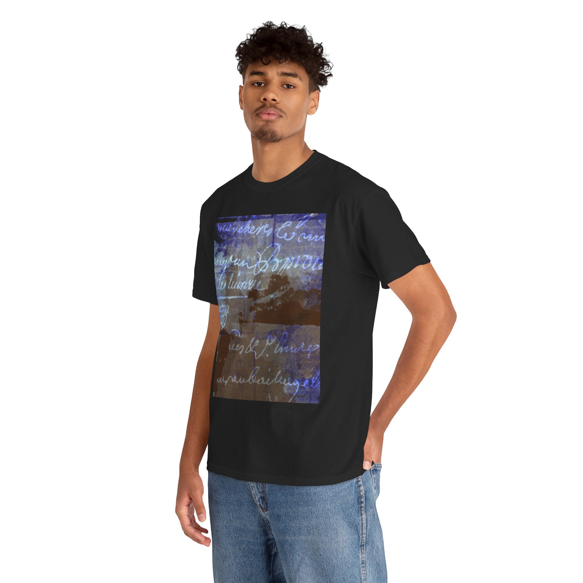 Artistic Unisex Heavy Cotton Tee - Abstract Design
