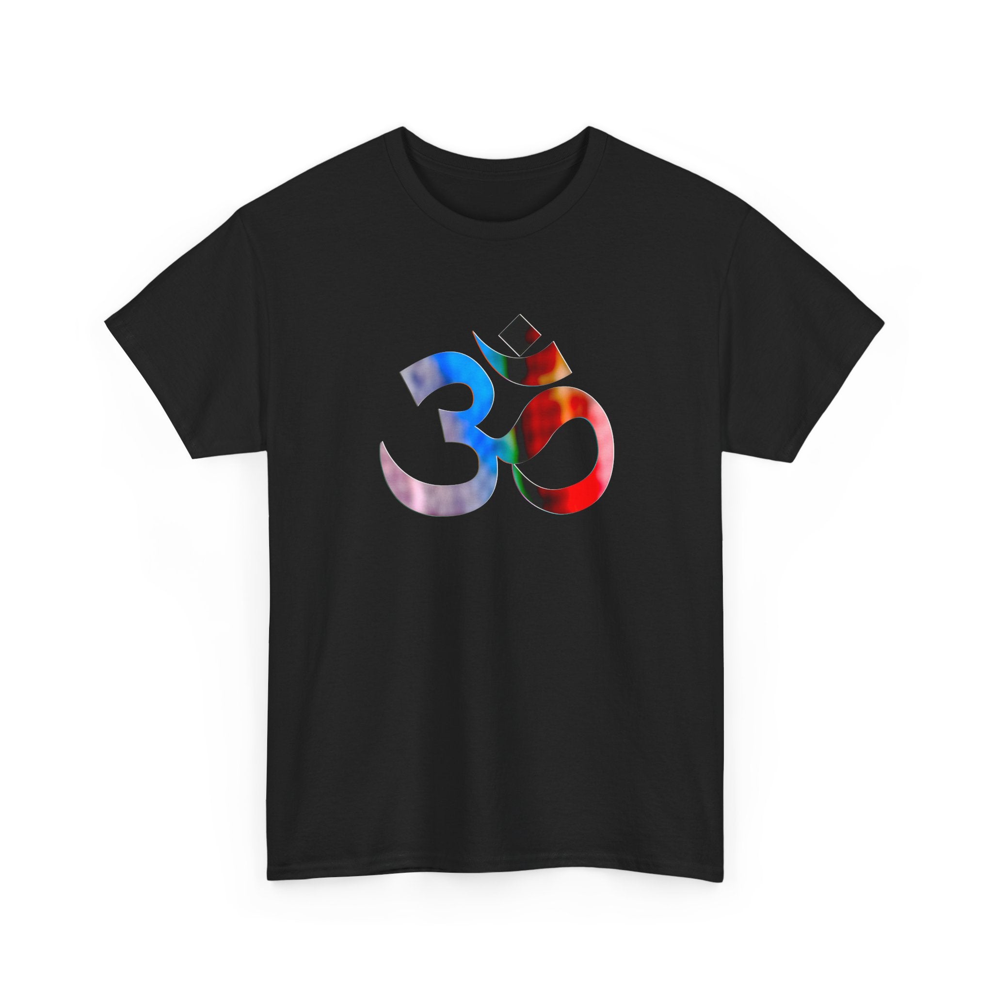 Vibrant OM Symbol Unisex Heavy Cotton Tee - Spiritual Graphic T-Shirt