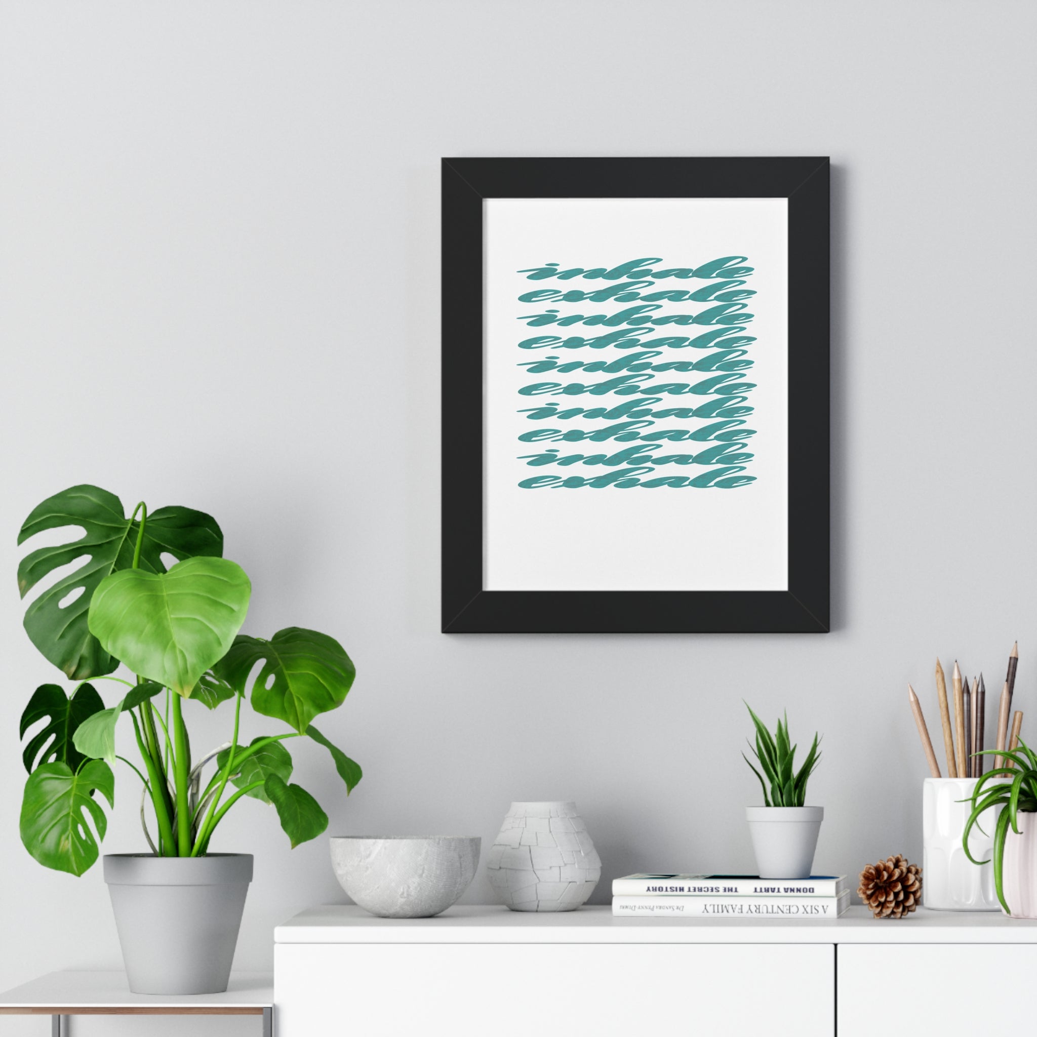 Inspirational Framed Vertical Poster - Mindfulness Wall Art for Home Decor, Gift for Yoga Lovers, Meditation Decor, Positive Vibes