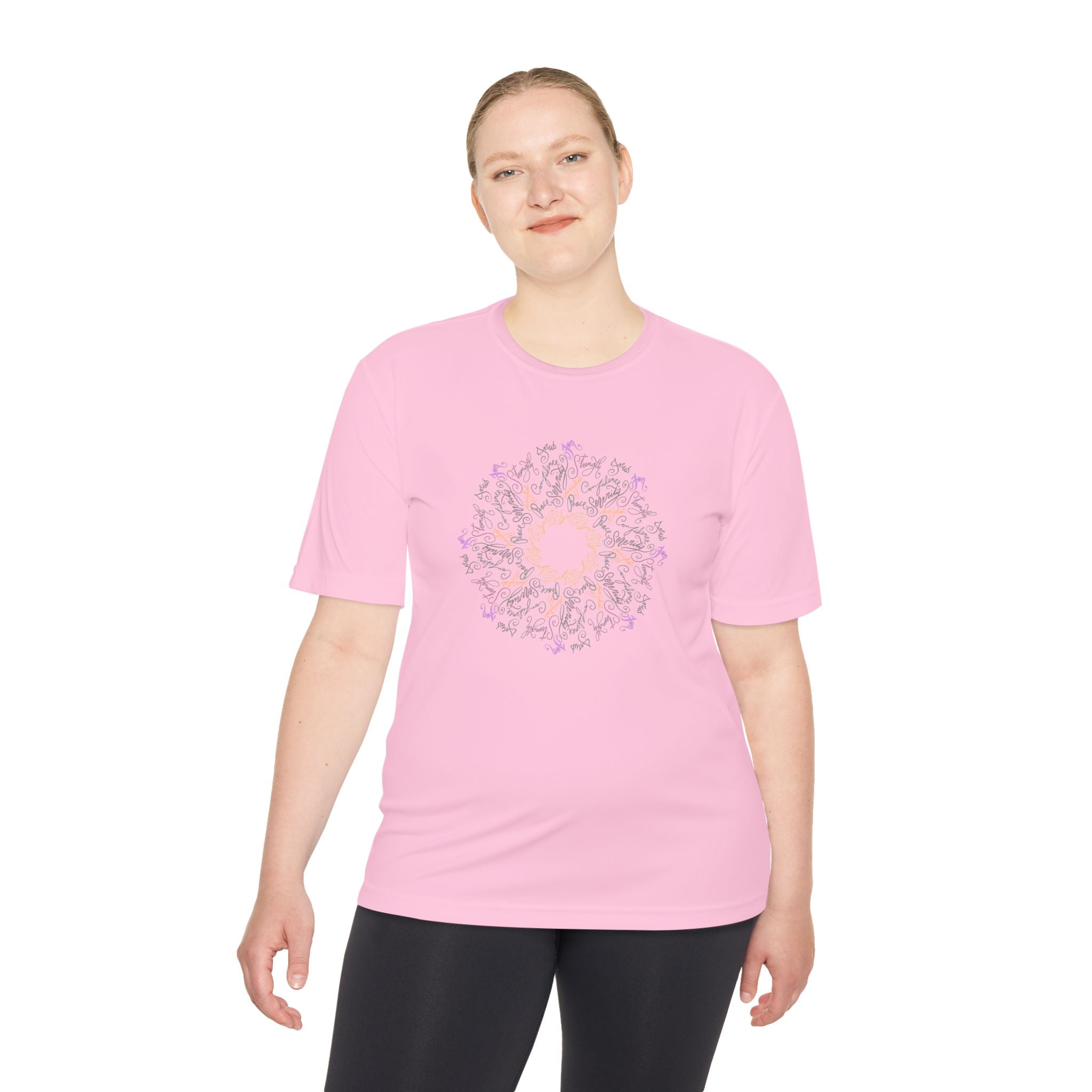 Mandala Yoga Pose Design Unisex Moisture Wicking Tee - Perfect for Active Lifestyle