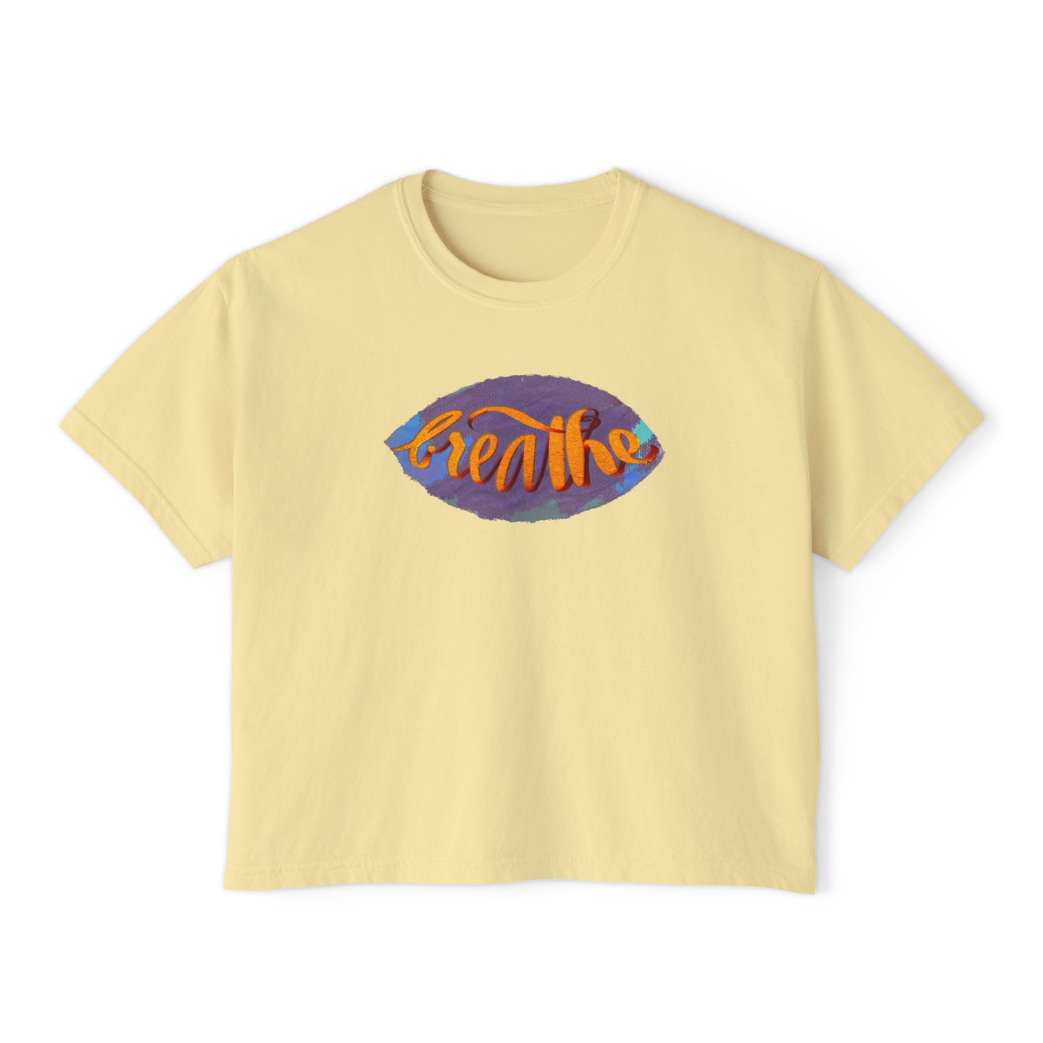 Breathe Women's Boxy Tee - Relaxed Fit Inspirational Top