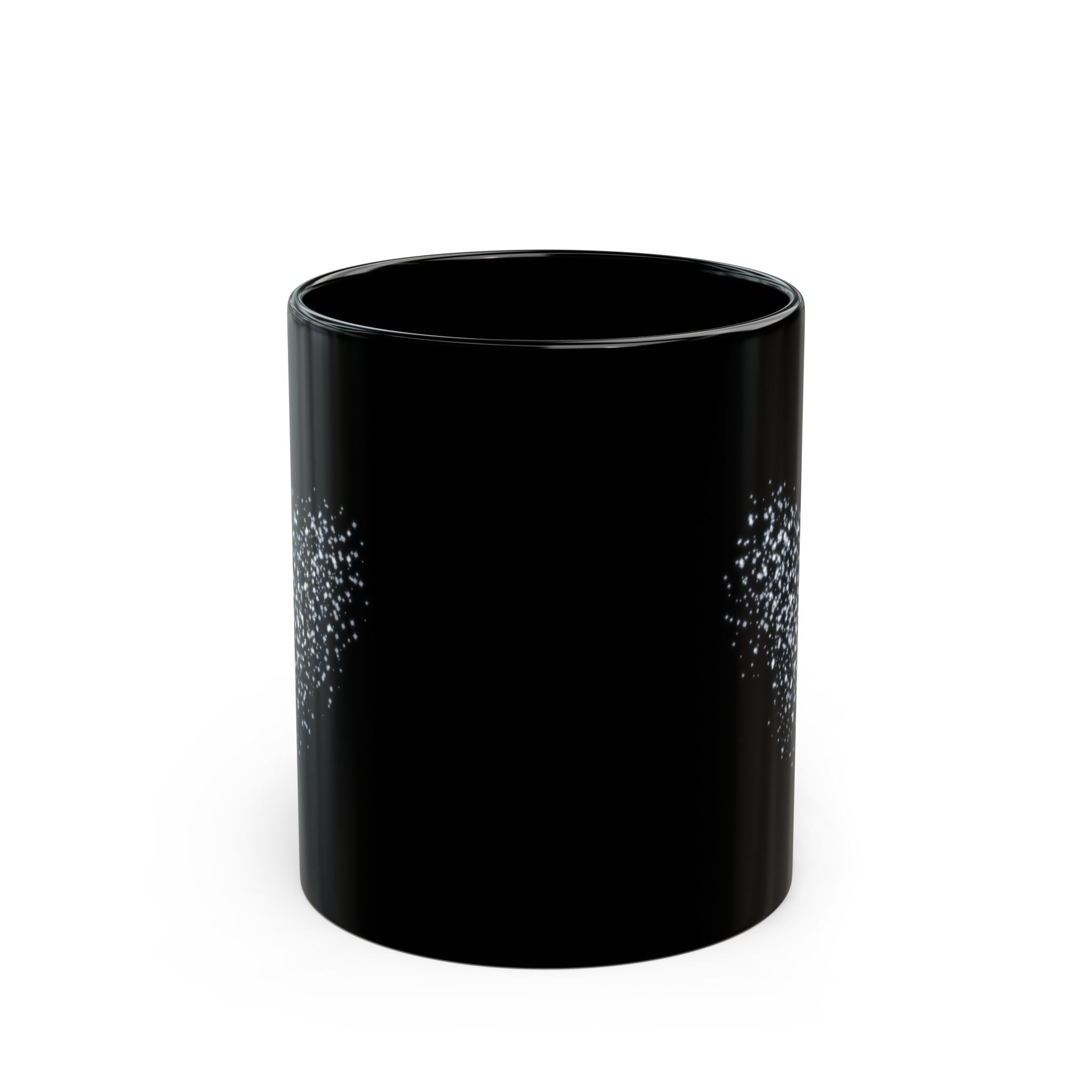 SNOWY HEART Black Mug (11oz)