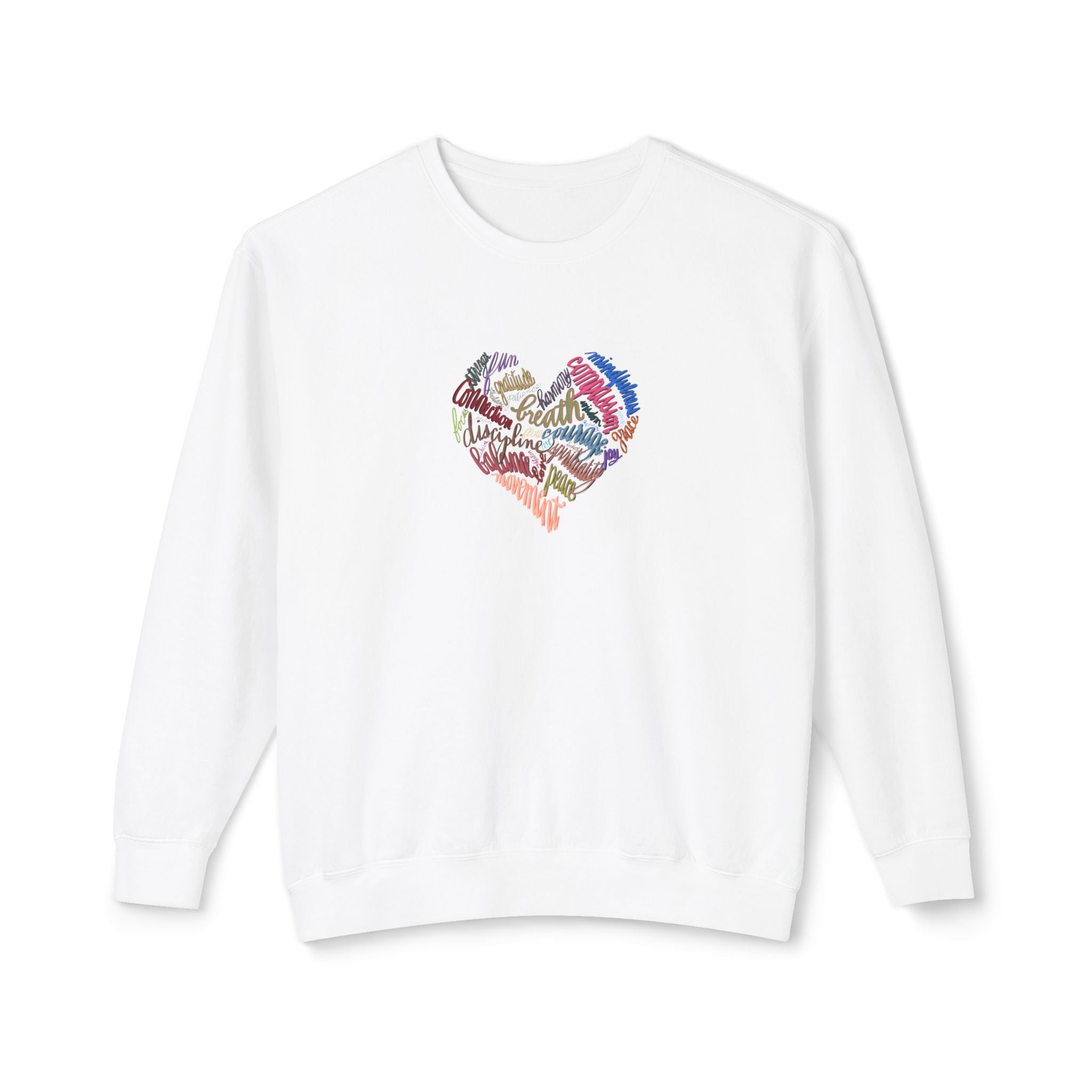 I HEART YOGA Lightweight Crewneck Sweatshirt