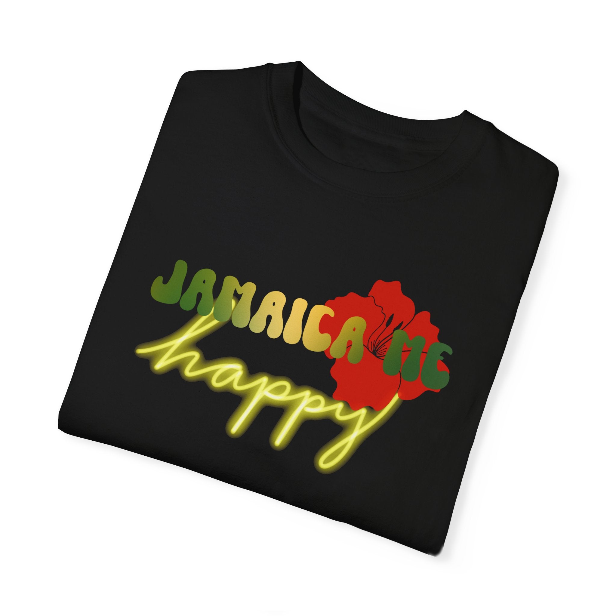 JAMAICA ME HAPPY Unisex Garment-Dyed T-shirt