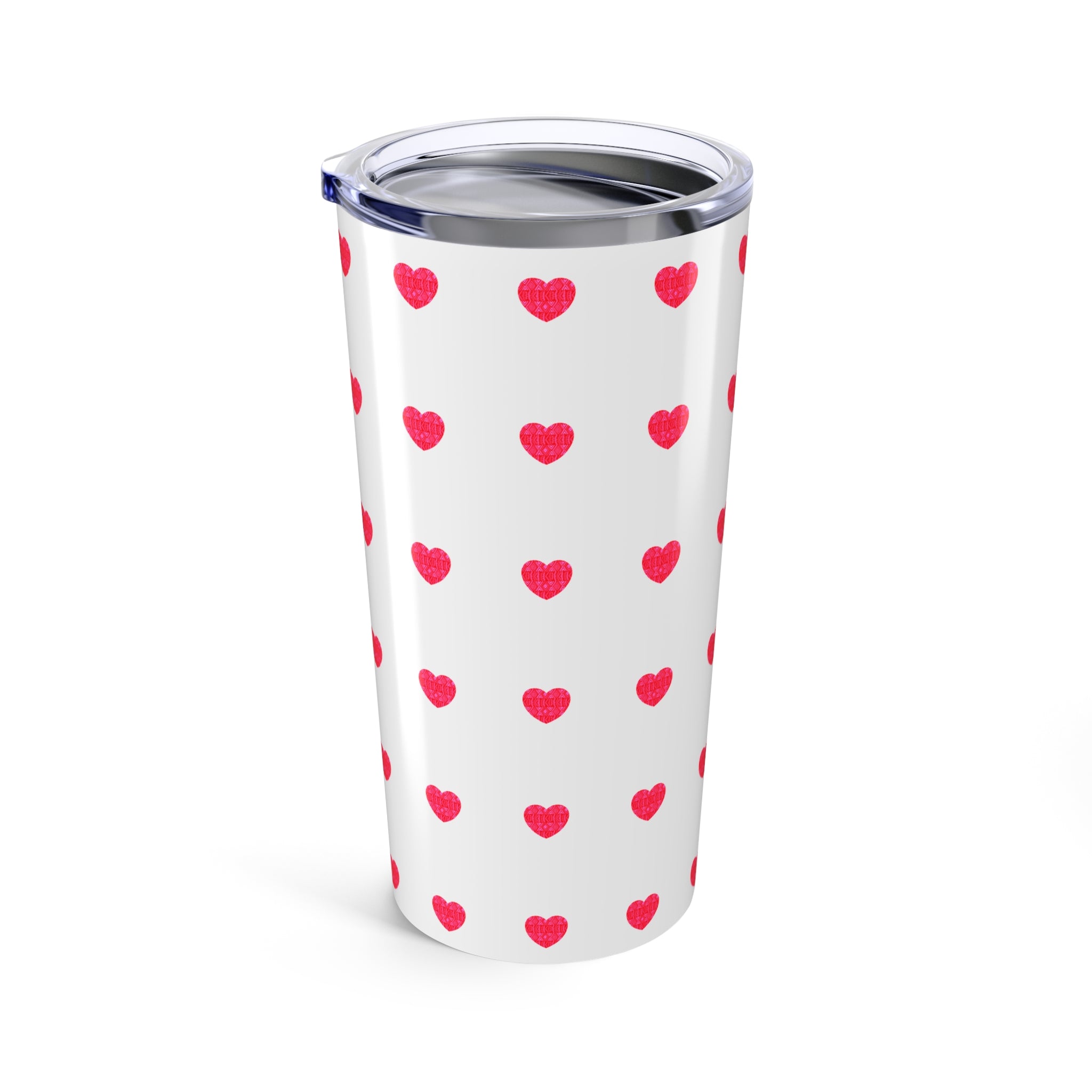 Heart Pattern 20oz Tumbler - Cute Drinkware for Valentine's Day & Everyday Love