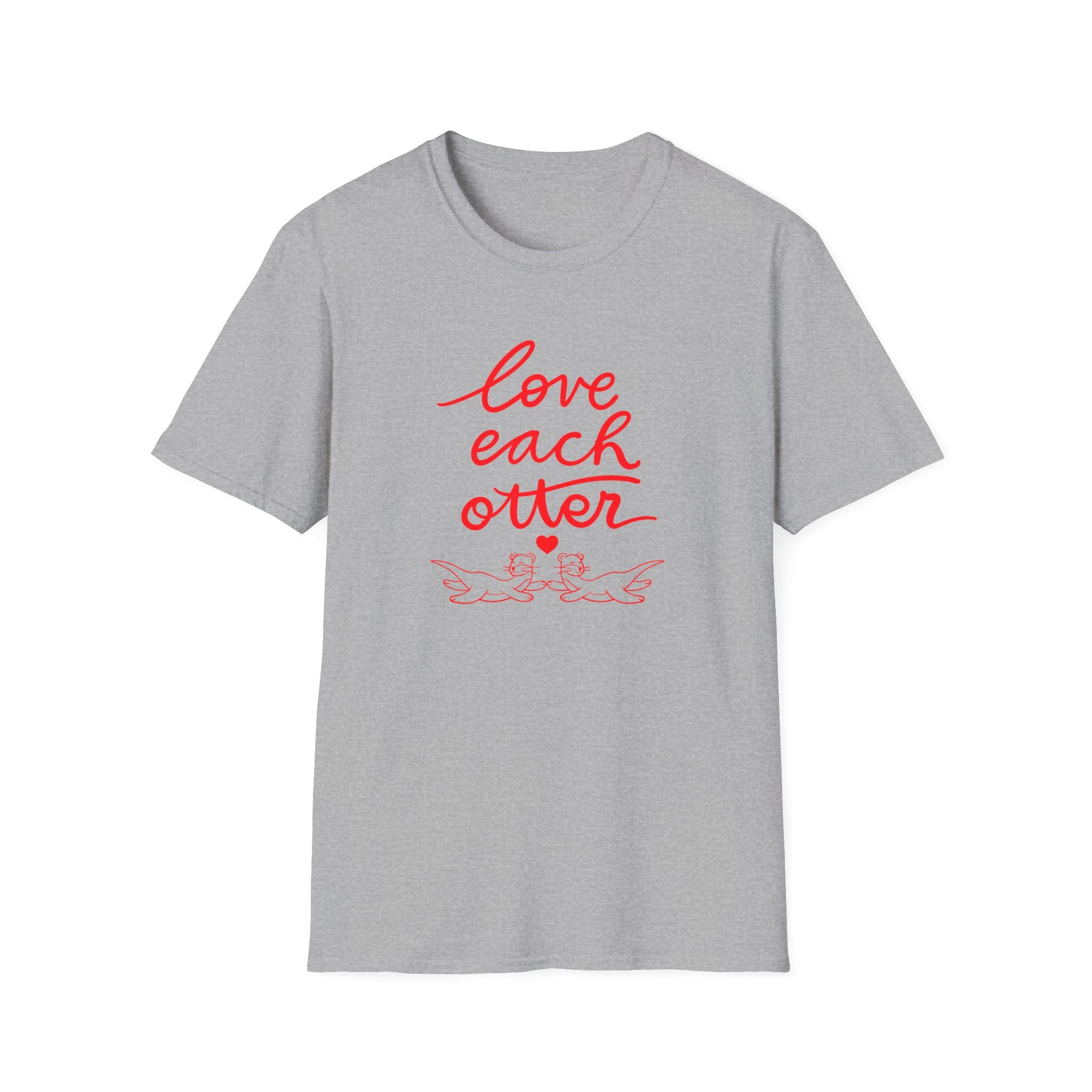 Love Each Otter T-Shirt — Cute Otter Couple Graphic Tee for Valentine’s & Gifts