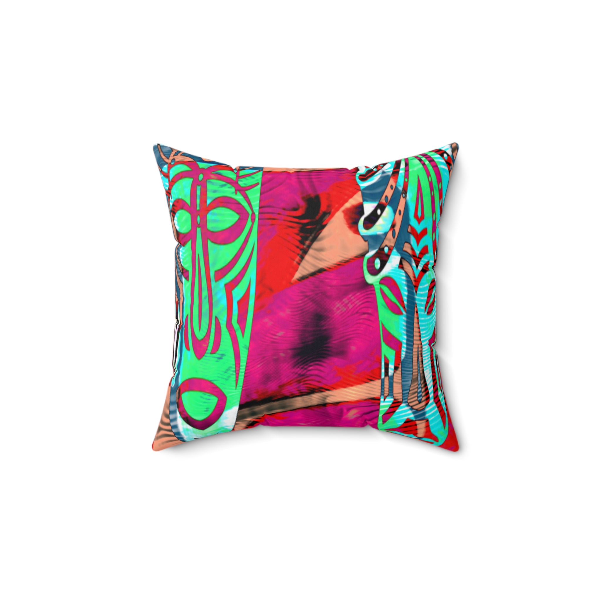 MULTI MASKS Spun Polyester Square Pillow