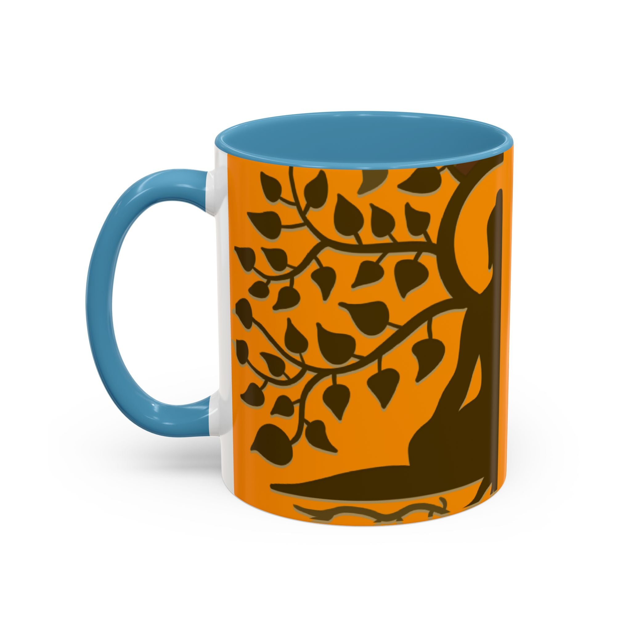 YOU BECOME WHAT YOU IMAGINE YOGA Accent Coffee Mug (11 oz)