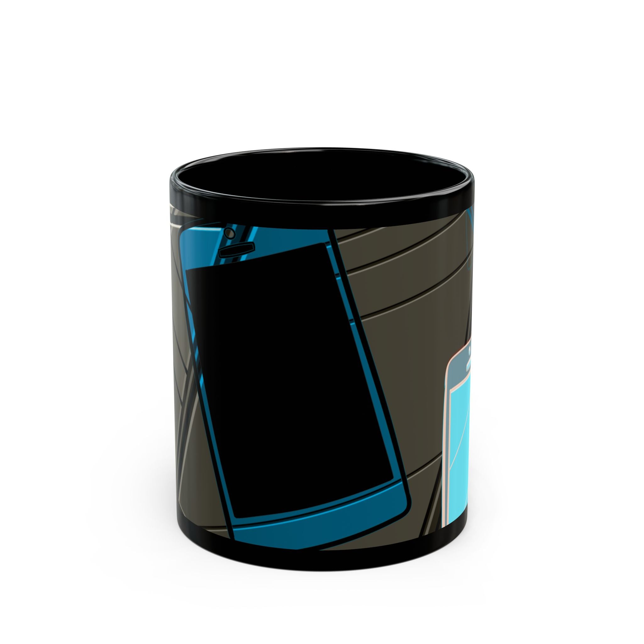 LEFT TO YOUR OWN DEVICES Black Mug (11oz)