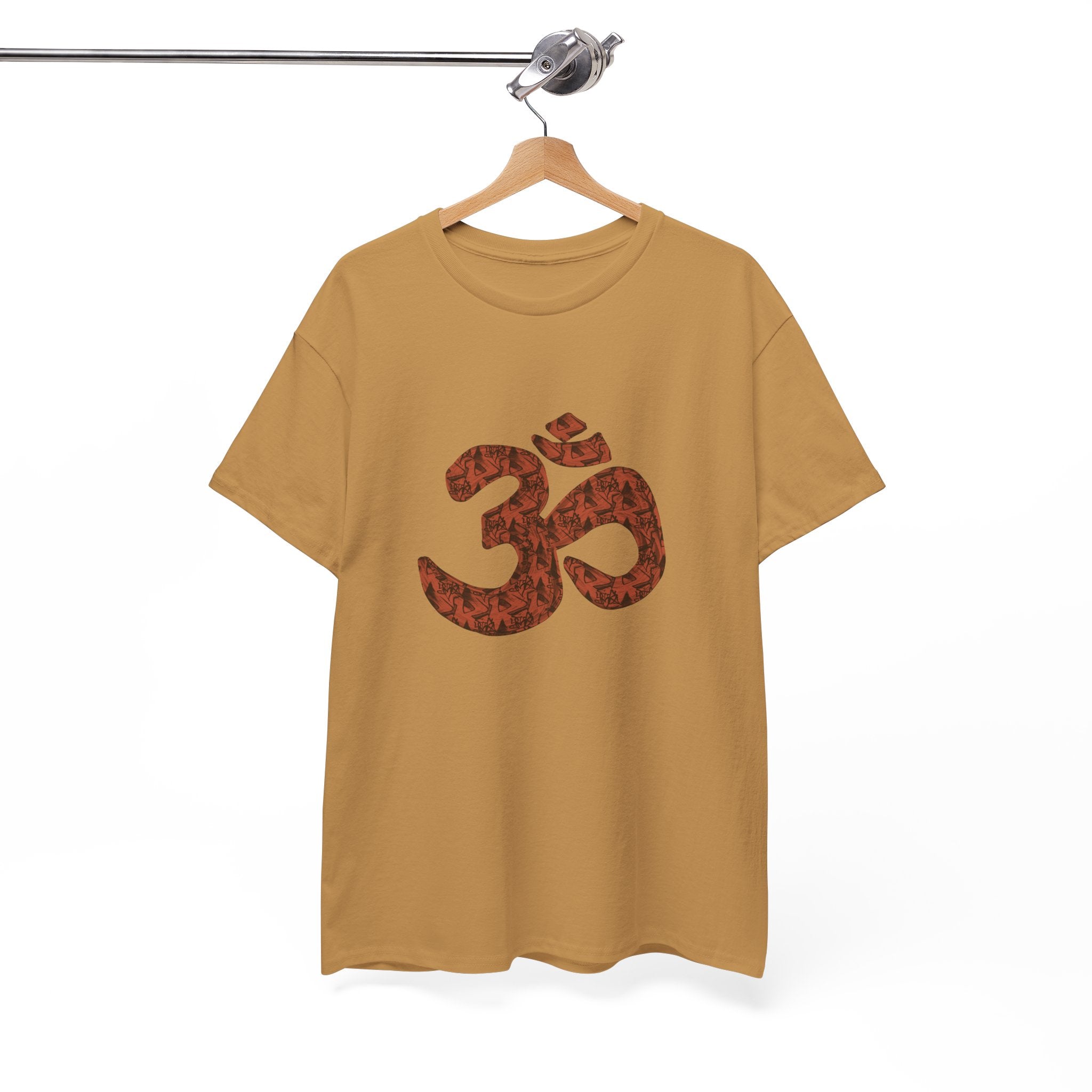 Unisex Heavy Cotton Tee - Bold OM Design for Yoga & Meditation