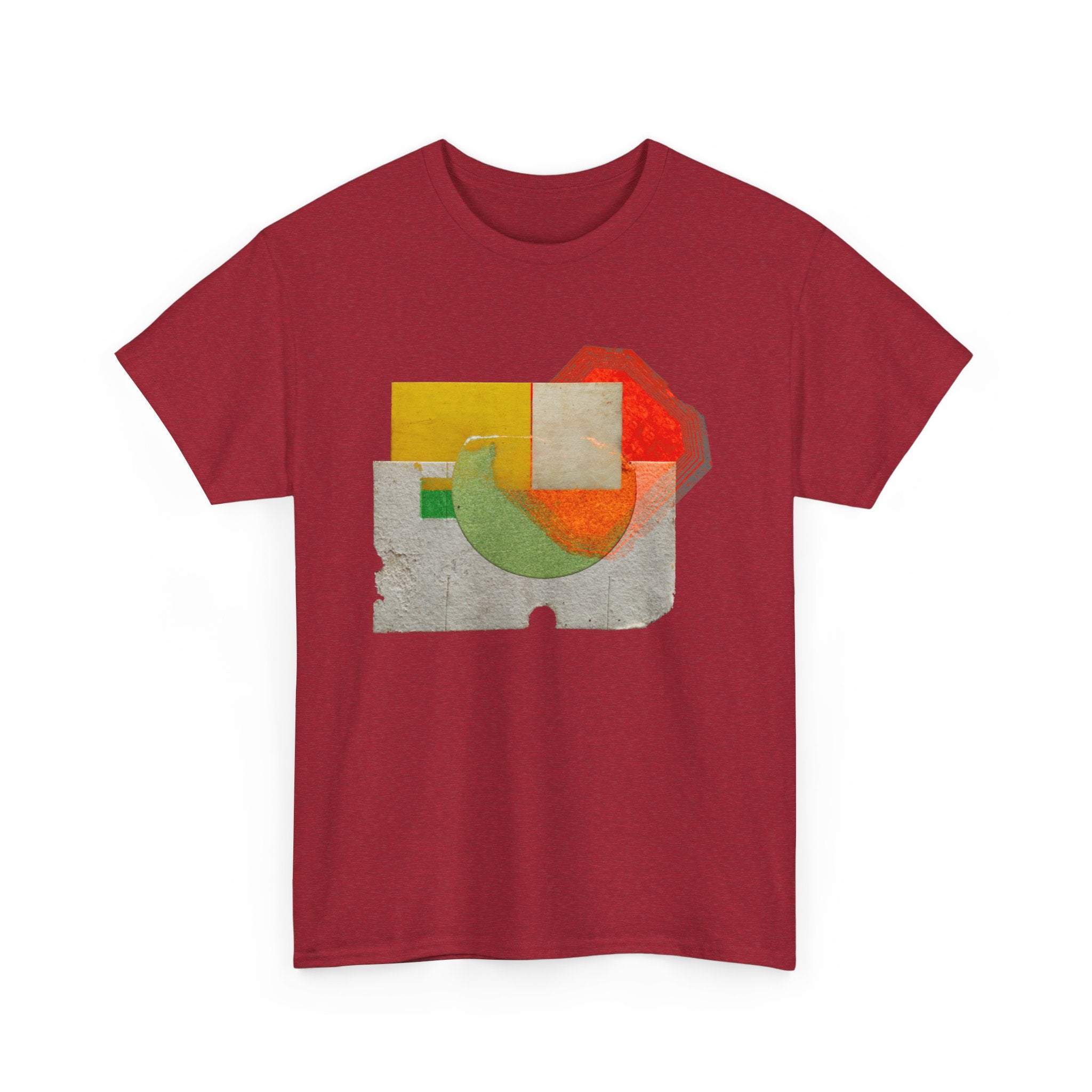 Modern Geometric Unisex Heavy Cotton Tee - Unique Artistic T-Shirt