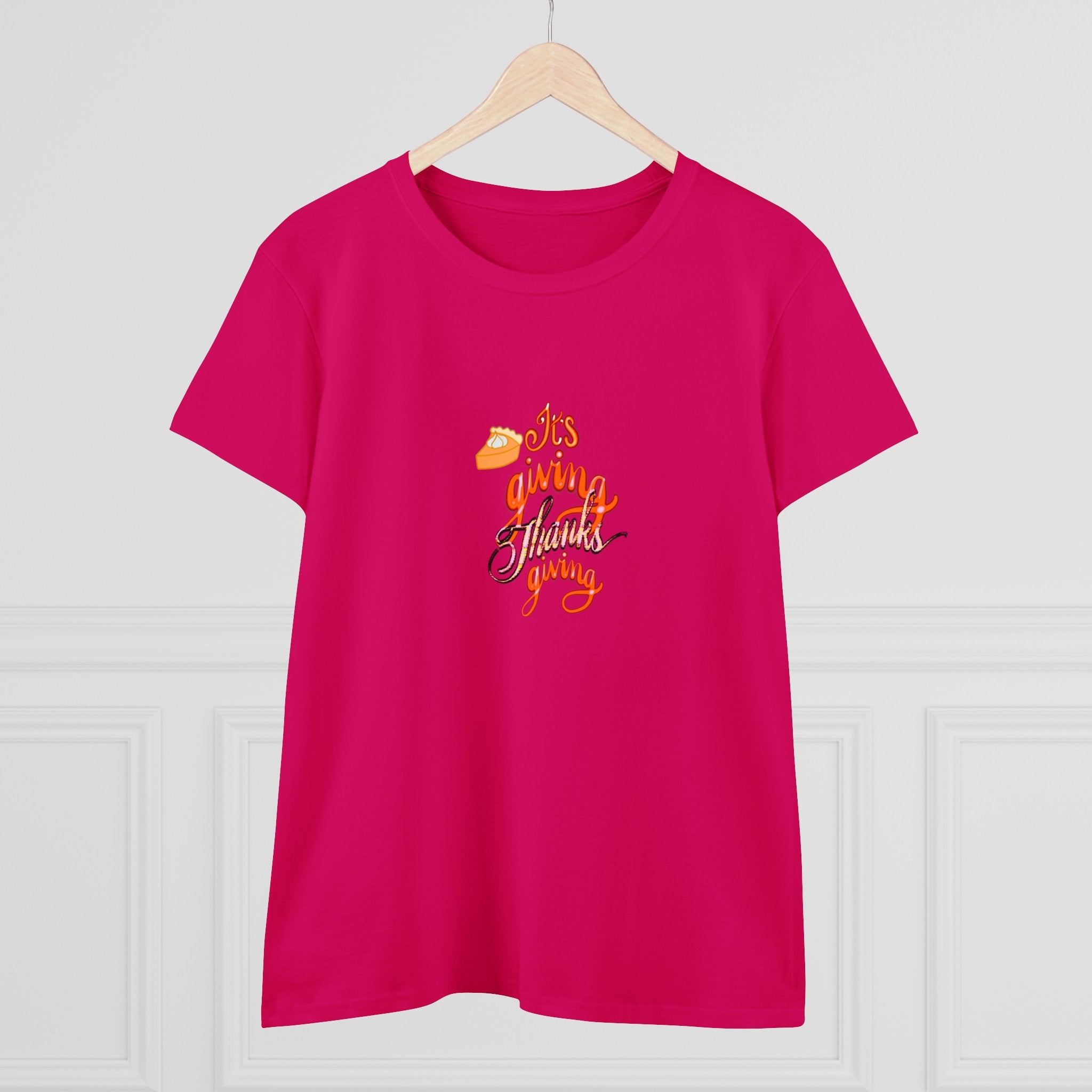 IT’S GIVING THANKSGIVING Women's Midweight Cotton Tee