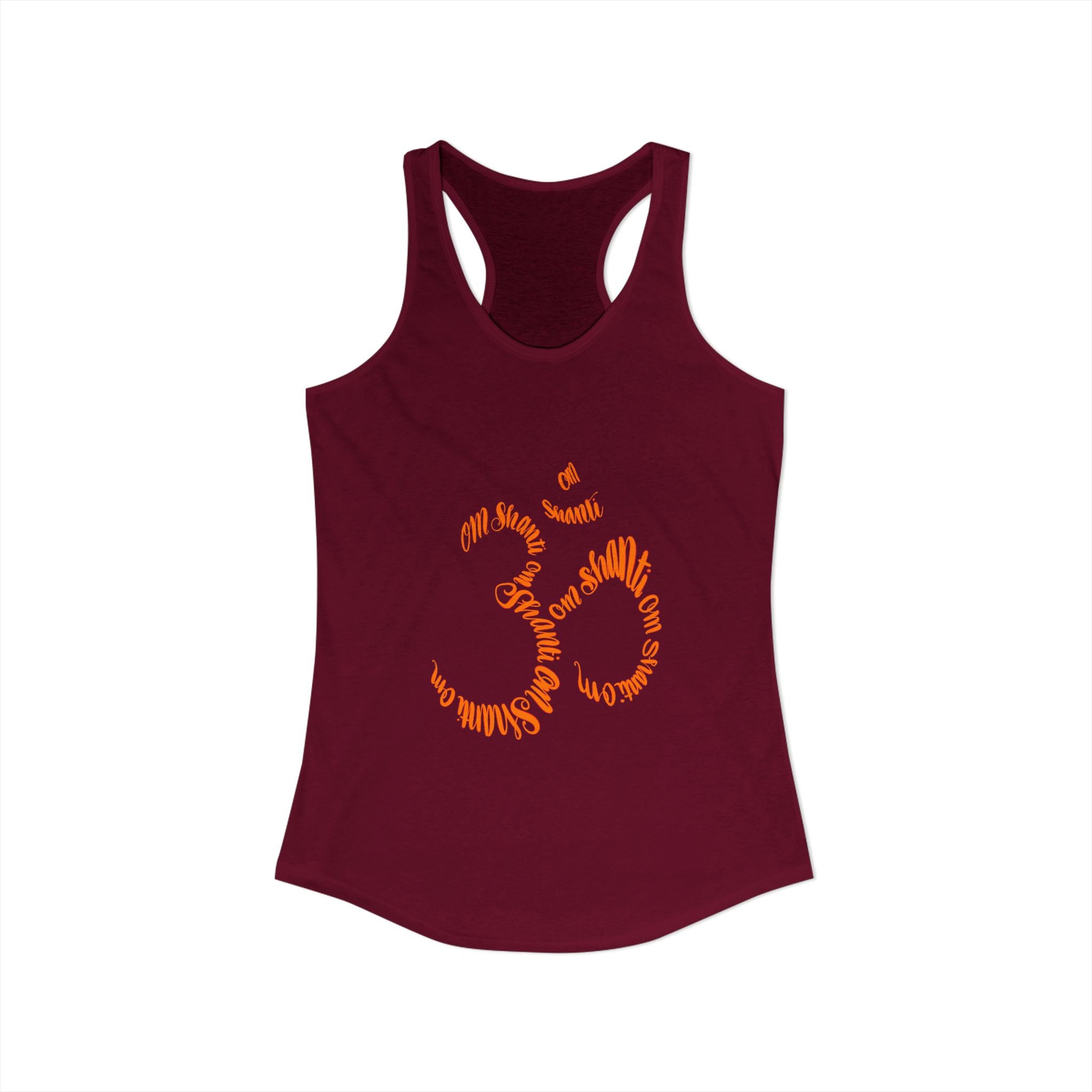 Yoga OM Racerback Tank — Hand-Drawn Calligraphy