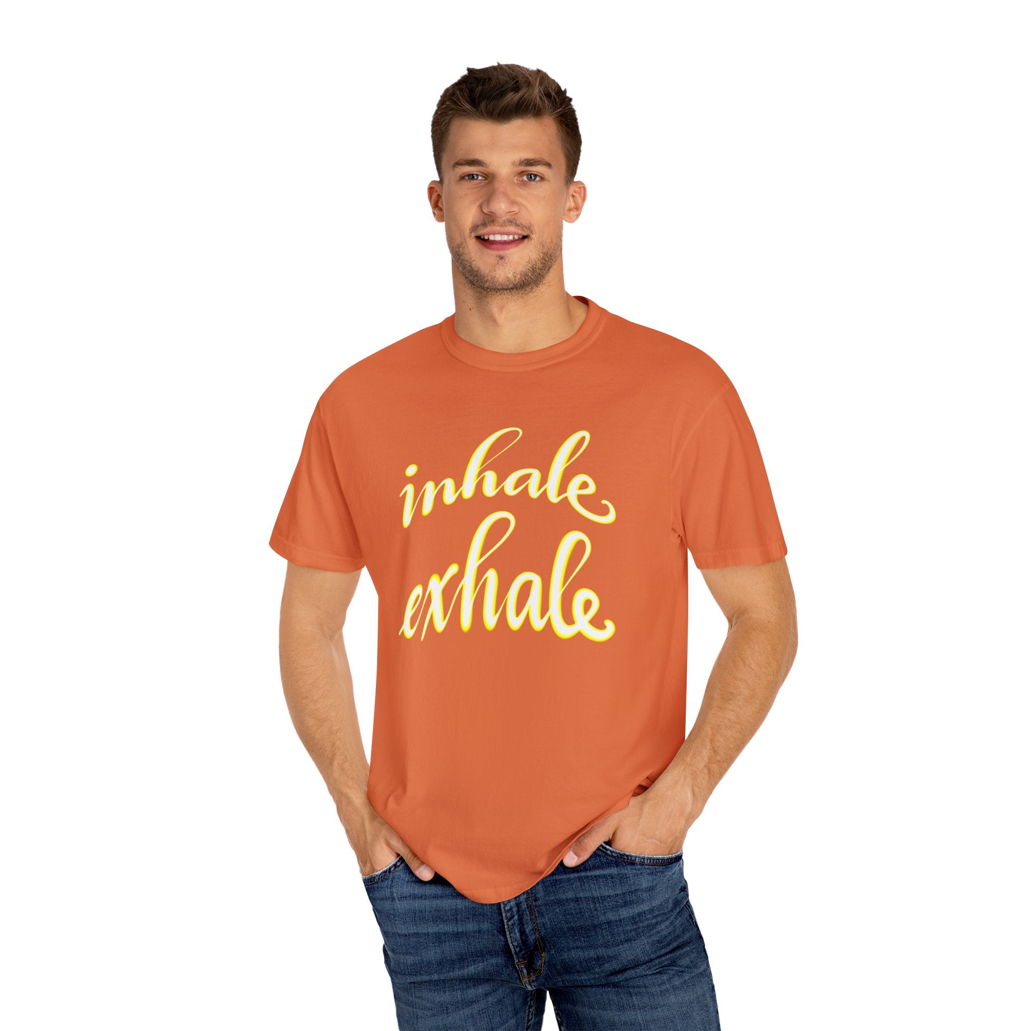 INHALE EXHALE Unisex Garment-Dyed T-shirt