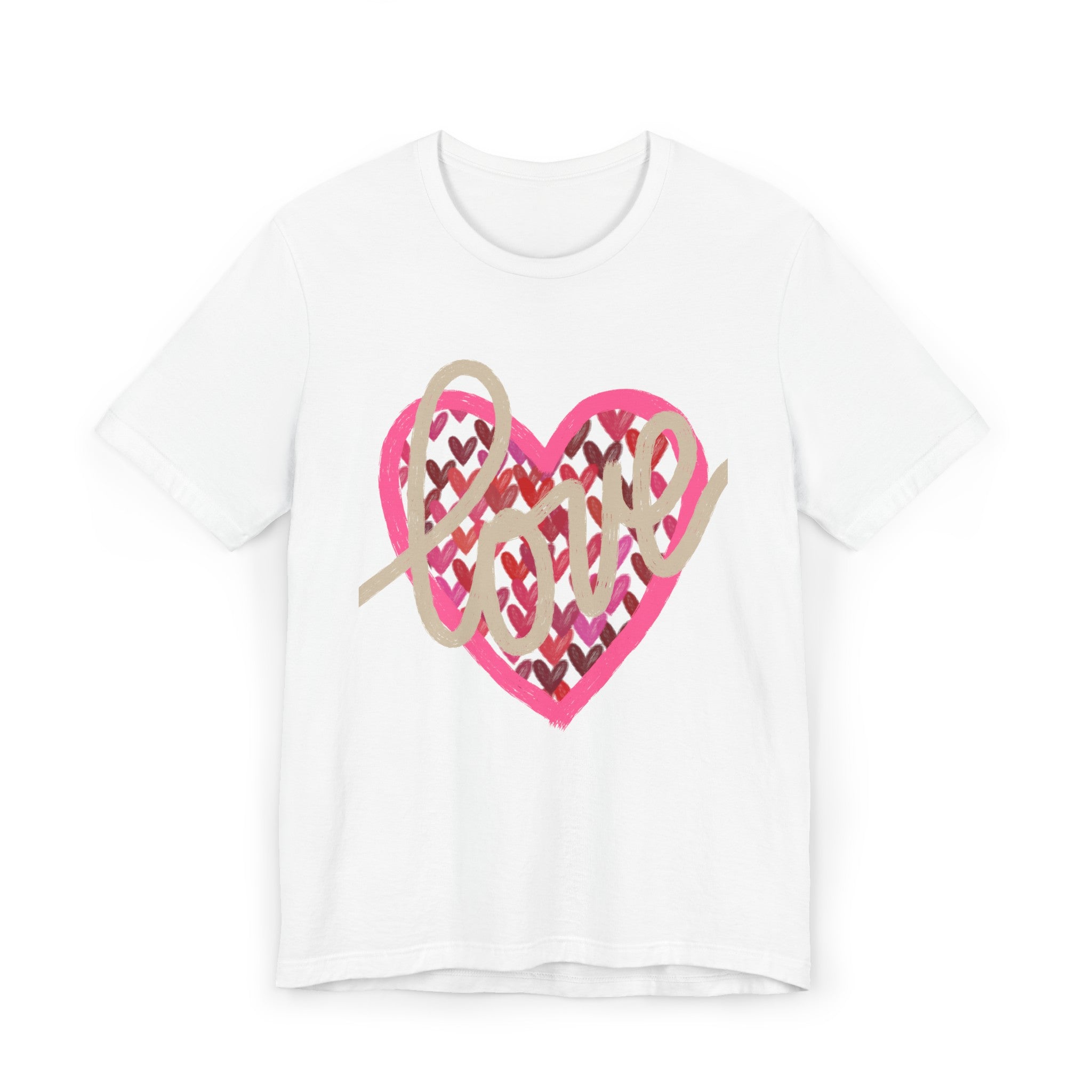 LOVE AND HEARTS Unisex Jersey Short Sleeve Tee