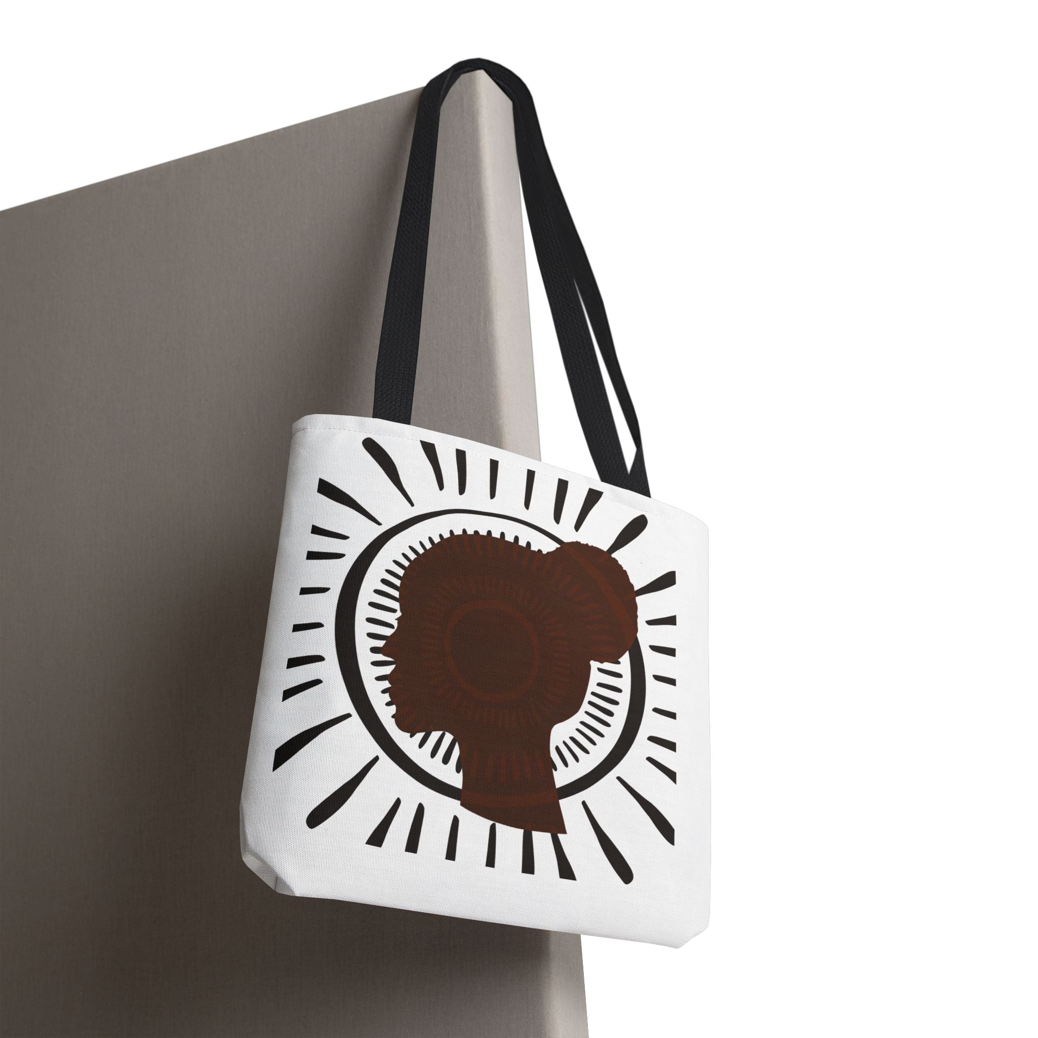 Black Woman Silhouette Tote Bag — Stylish Afrocentric Canvas Tote