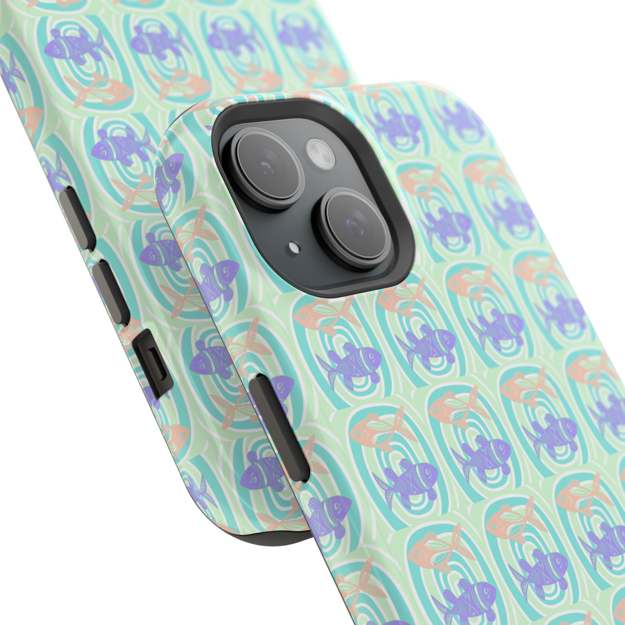 Colorful Fish Pattern Magnetic Tough Case for iPhone