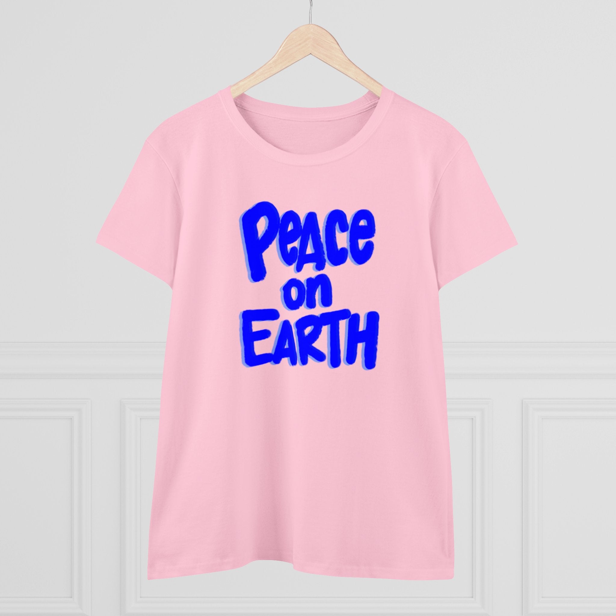 PEACE ON EARTH Women's Midweight Cotton Tee