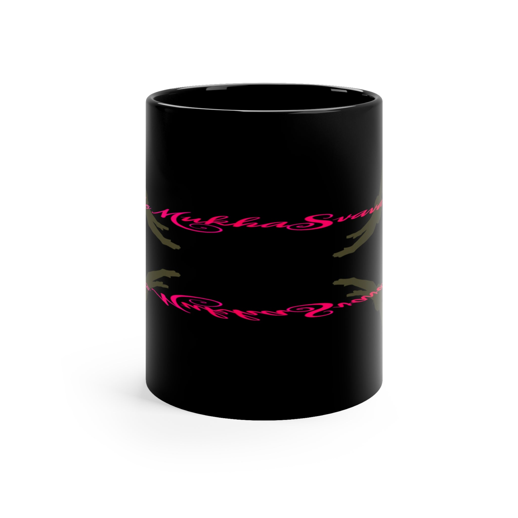 Stylish Black Coffee Mug with Bold Downward Dog Yoga Design - Perfect for Coffee Lovers, Gift for Her, Home Decor, Unique Drinkware, Birthday Gift