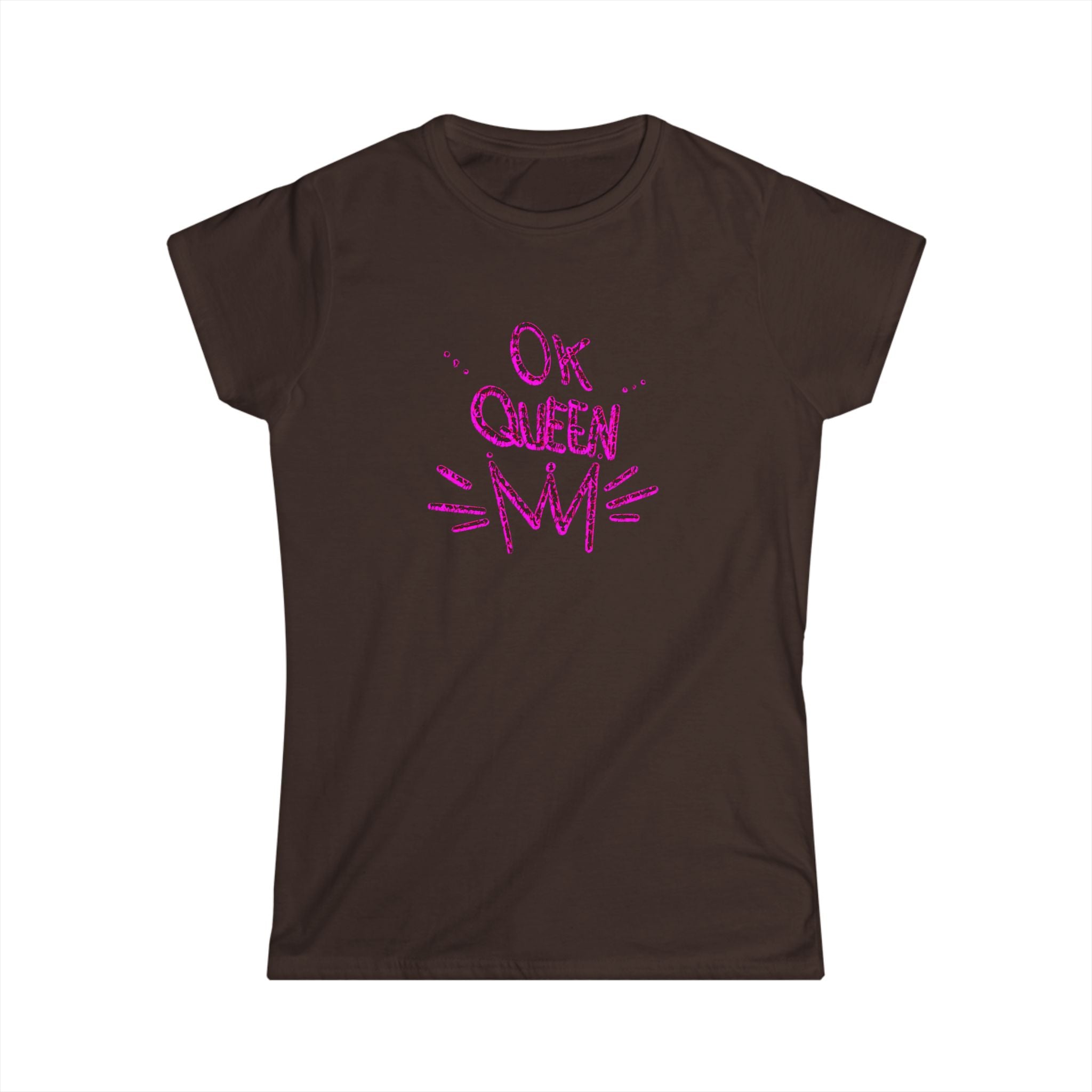 Empowering Women's Softstyle Tee - 'Ok Queen' Graphic T-Shirt