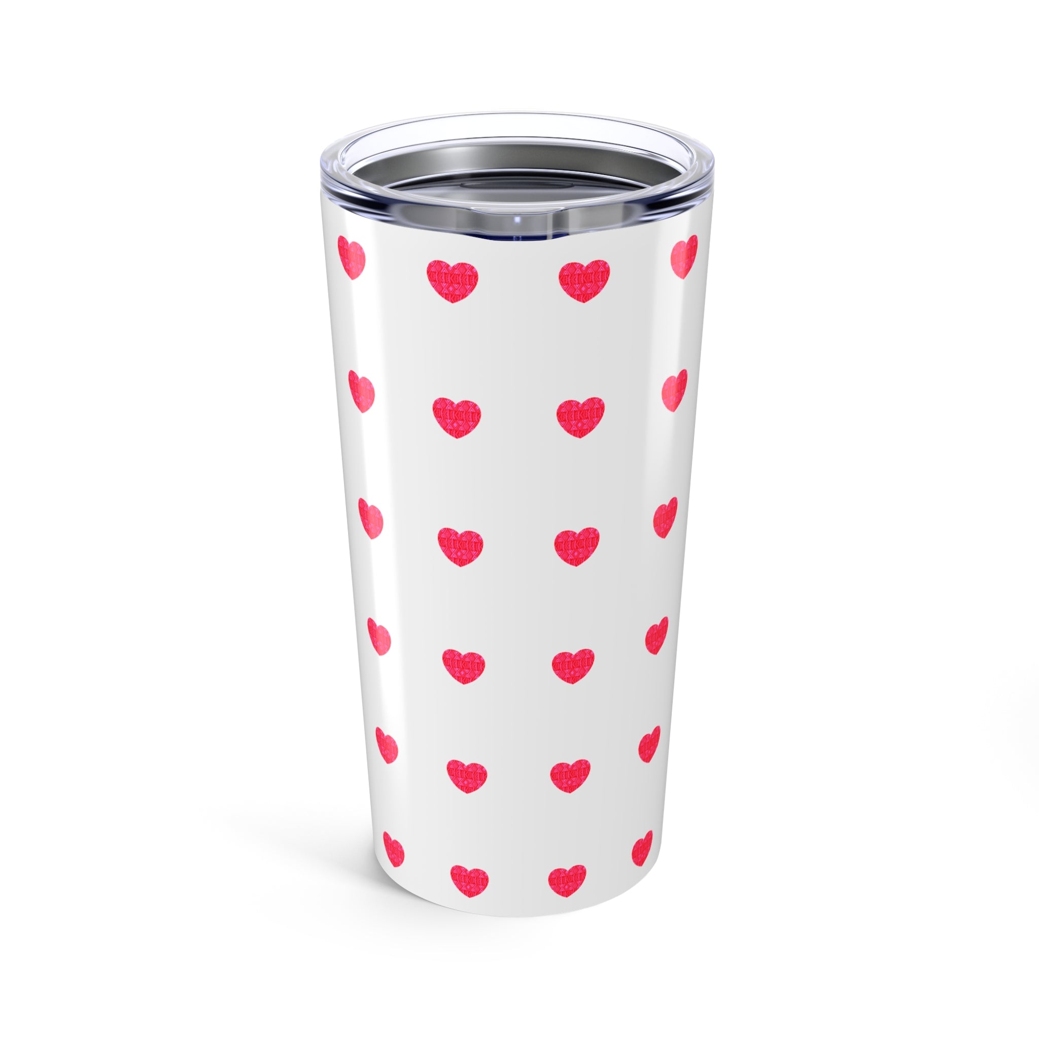 Heart Pattern 20oz Tumbler - Cute Drinkware for Valentine's Day & Everyday Love