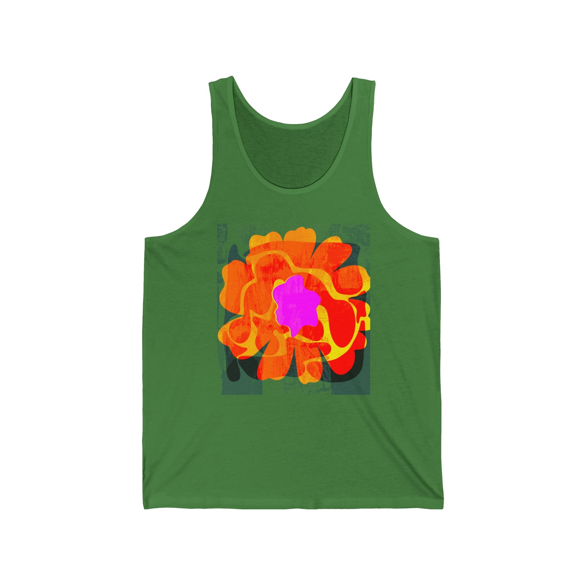 Vibrant Floral Unisex Jersey Tank for Summer Vibes