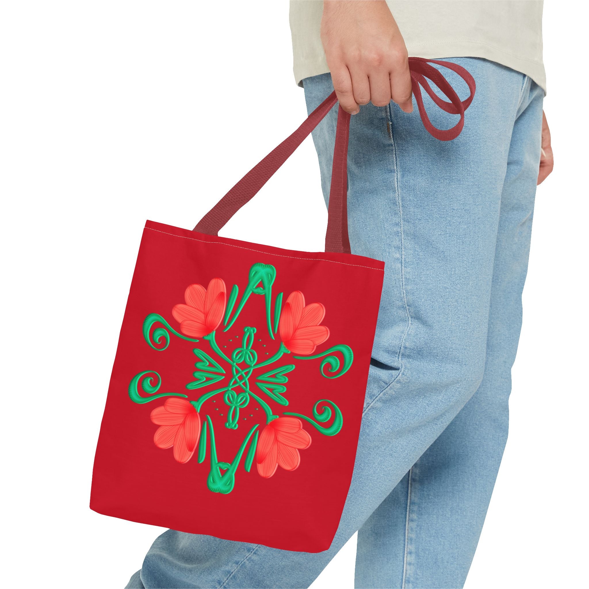Vibrant Floral Pattern Tote Bag - Perfect for Spring Style & Everyday Use