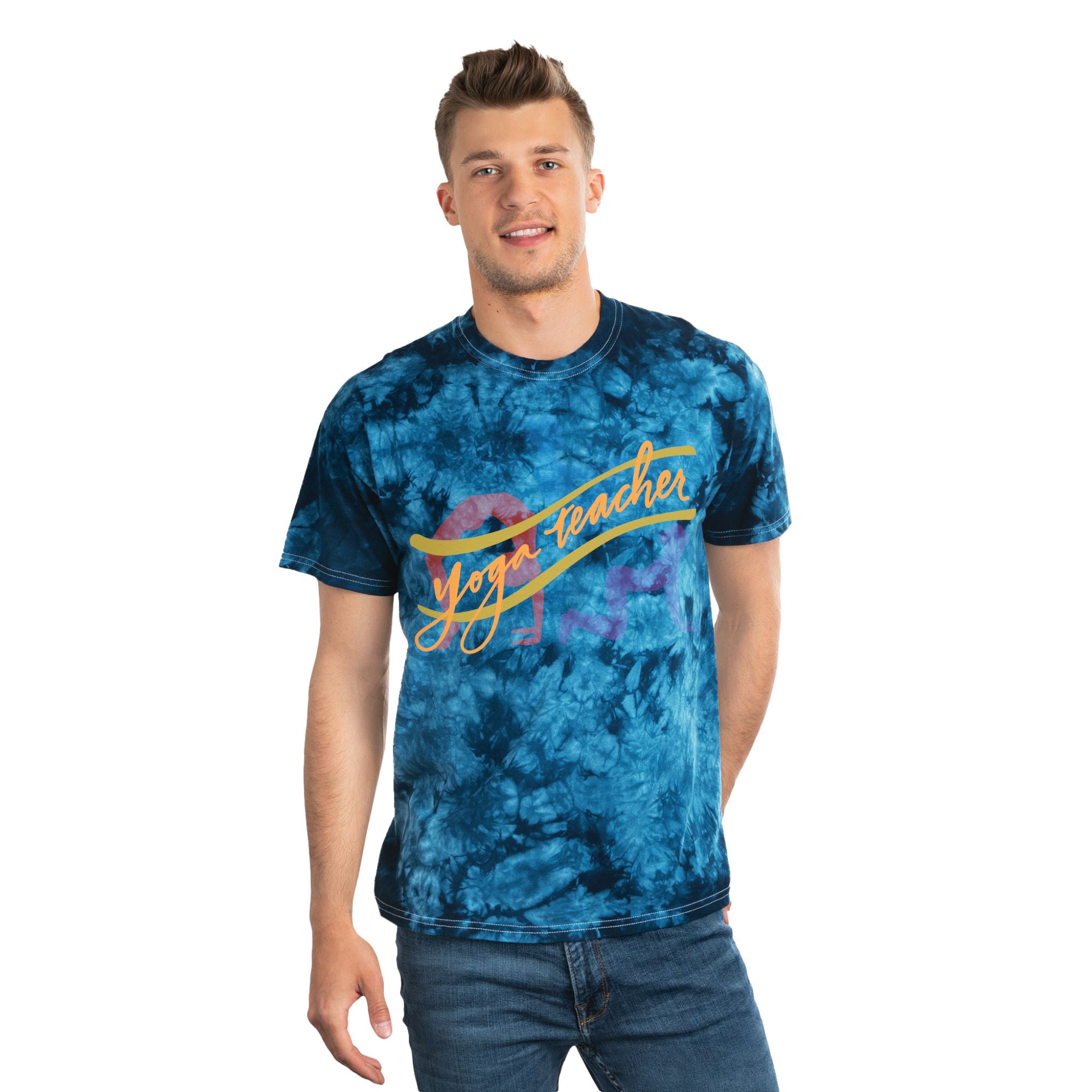 Tie-Dye Yoga Teacher Tee - Relaxed Fit Shirt for Mindful Living