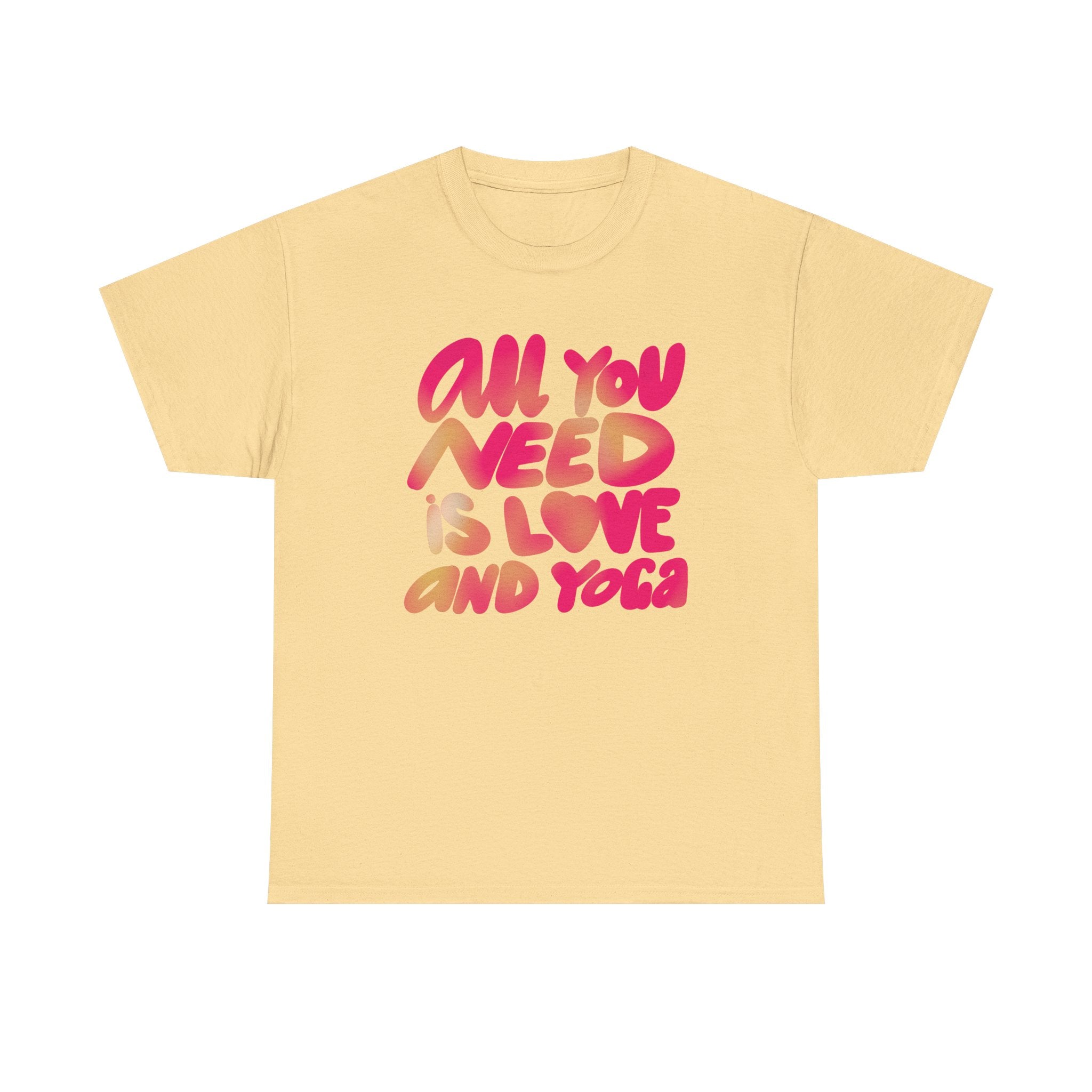 All You Need is Love and Yoga Unisex Heavy Cotton Tee