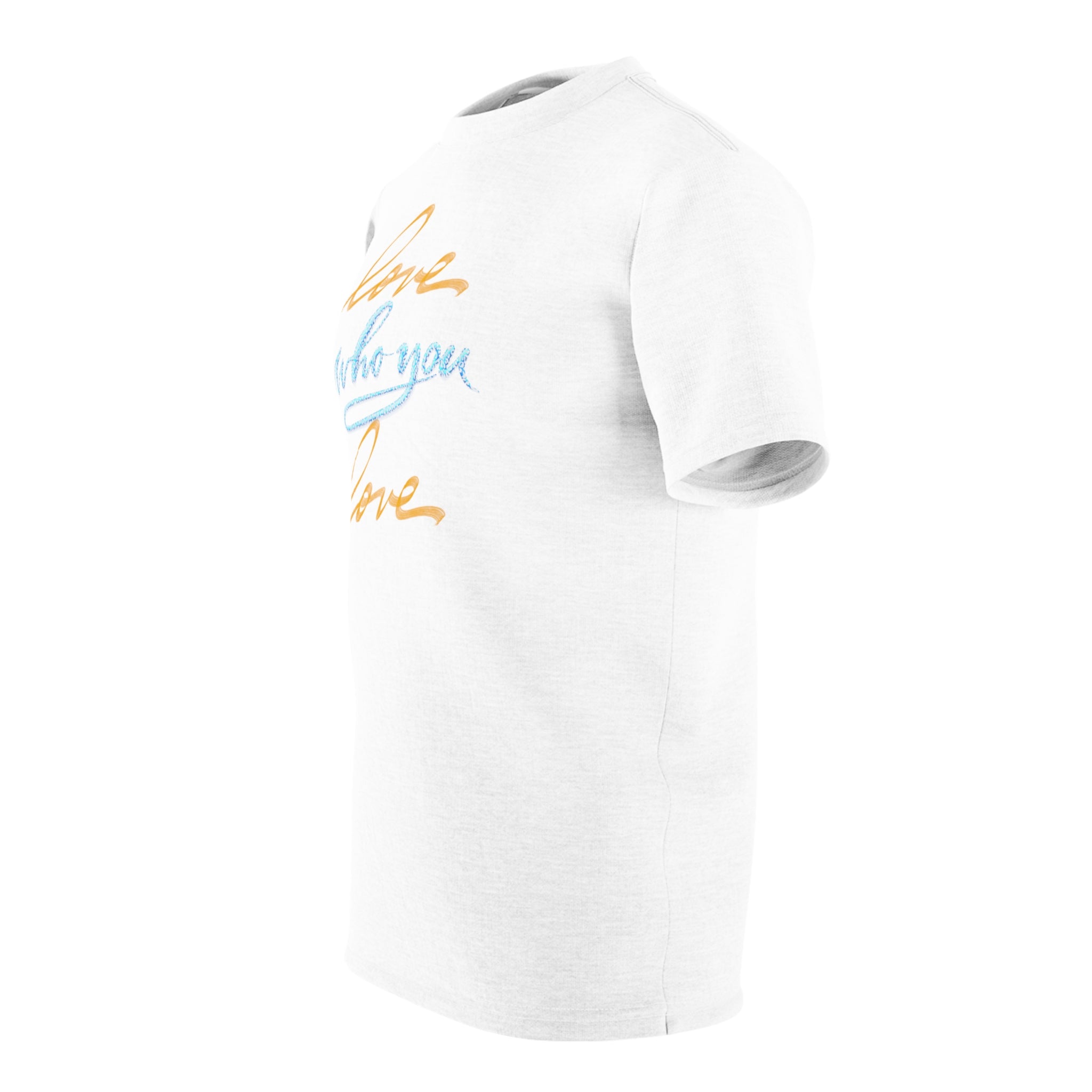 LOVE WHO YOU LOVE Unisex Cut & Sew Tee (AOP)
