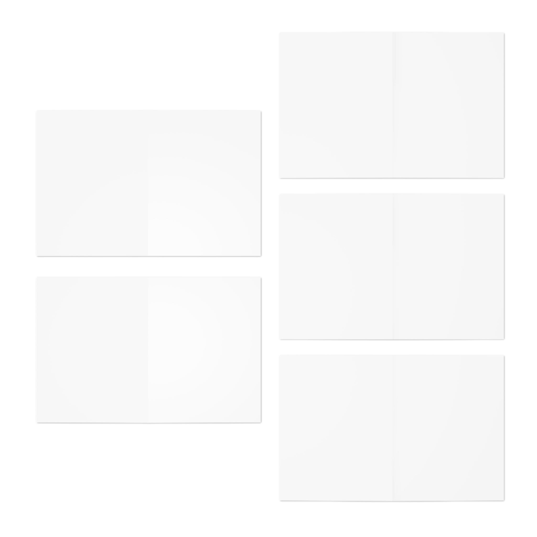 YOGA Greeting Card Set with Hand Drawn Designs (5-Pack)