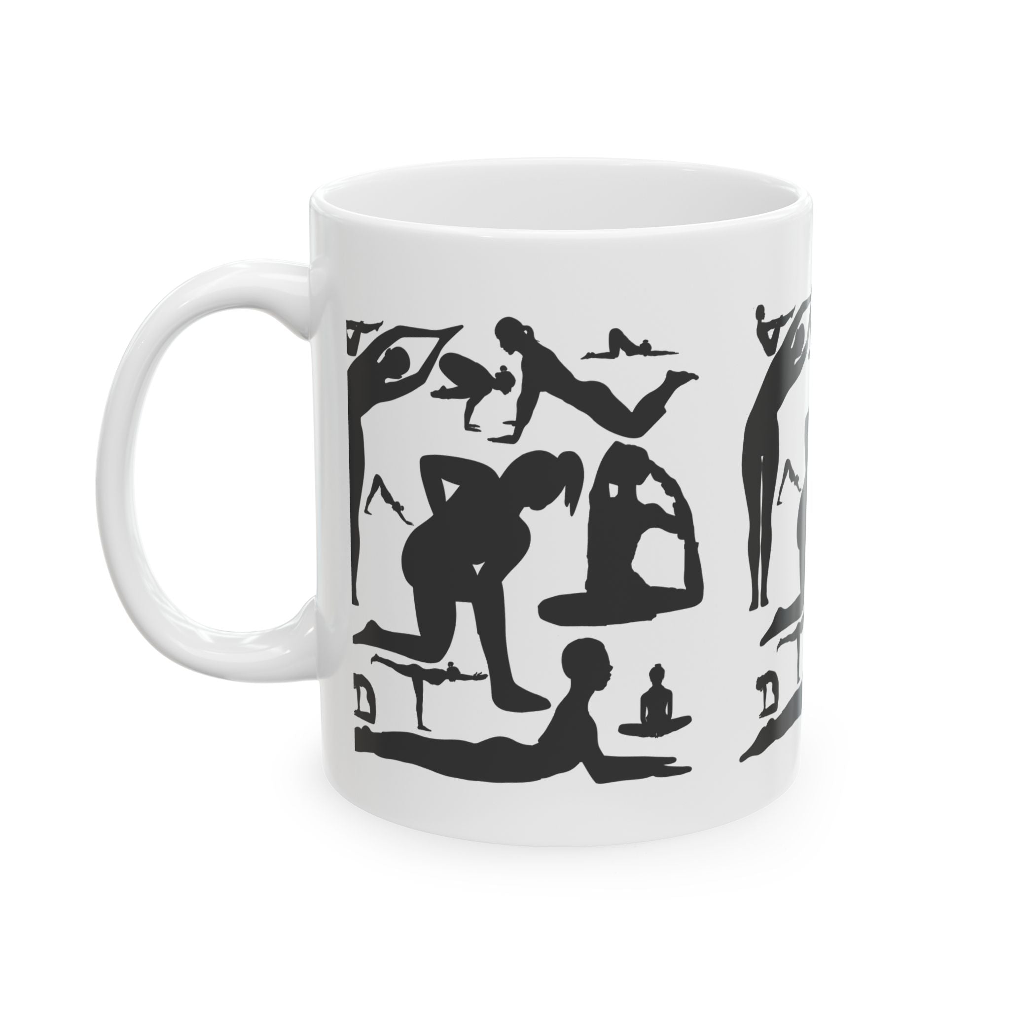 Yoga Pose Ceramic Mug, Motivational Mug, Gift for Yogis, Relaxing Coffee Cup, Home Décor, Wellness Mug