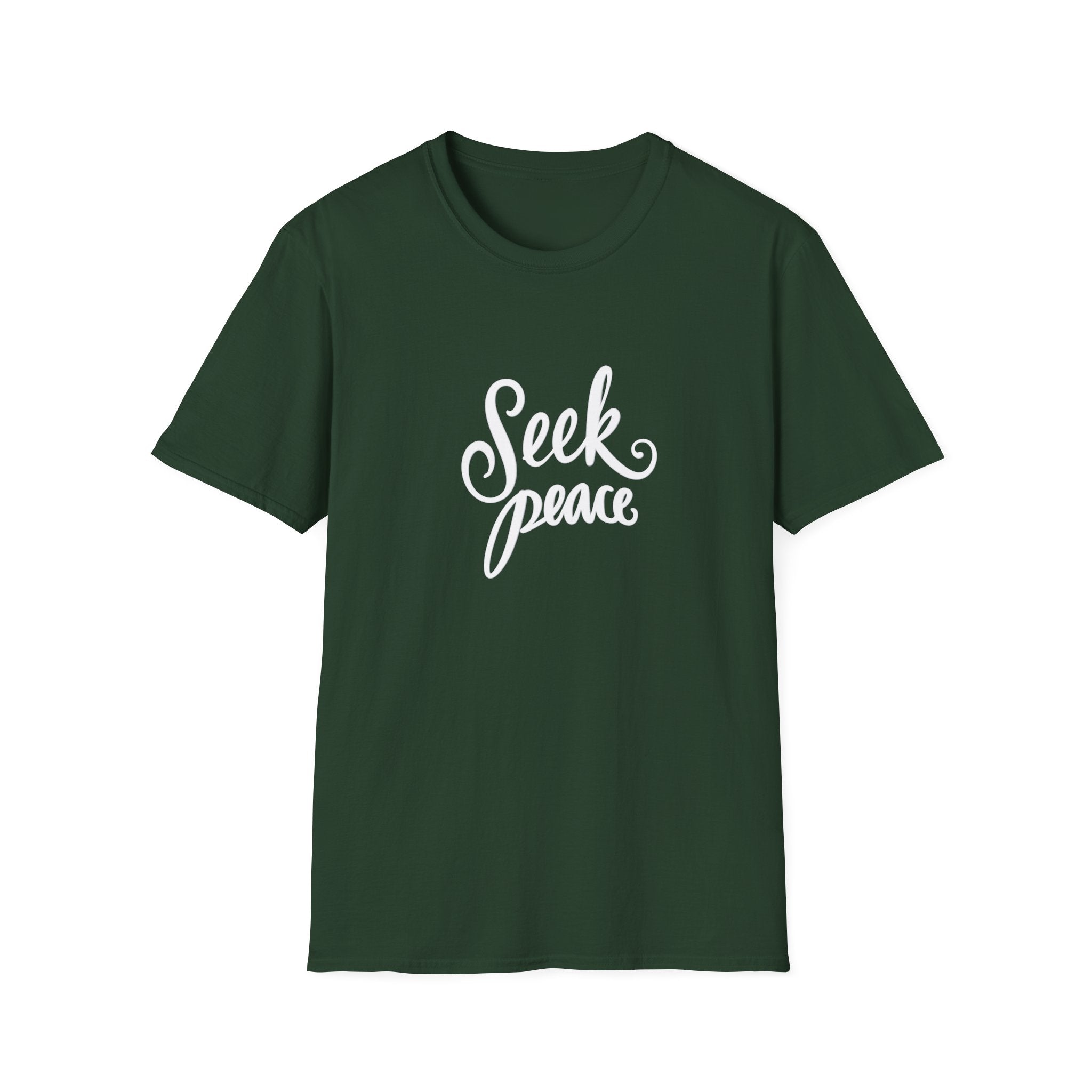 Seek Peace Unisex Softstyle T-Shirt - Vibrant Casual Wear for Mindfulness & Relaxation
