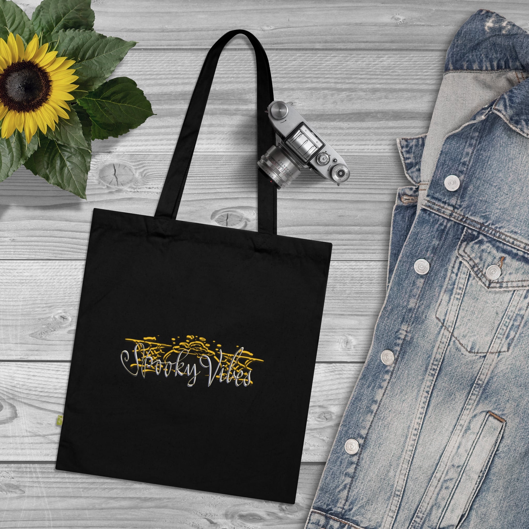 SPOOKY VIBES Organic Cotton Tote Bag