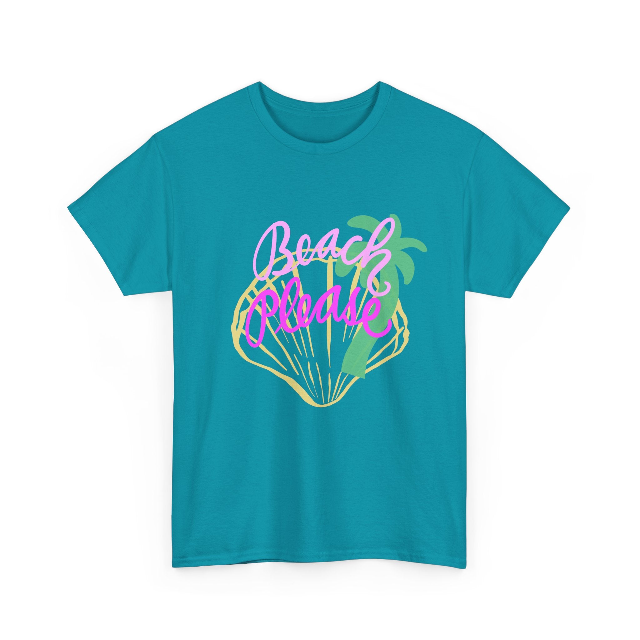 Beach Please Heavy Cotton Tee - Vibrant Summer Vibes