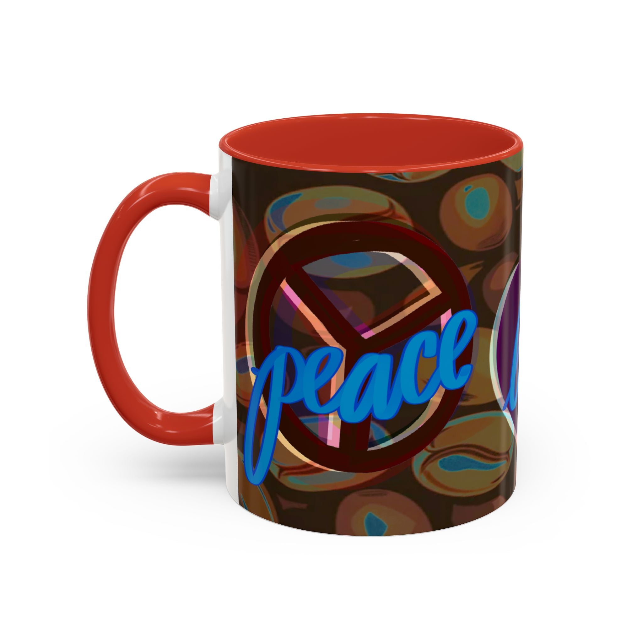 PEACE LOVE COFFEE Accent Coffee Mug (11 oz)