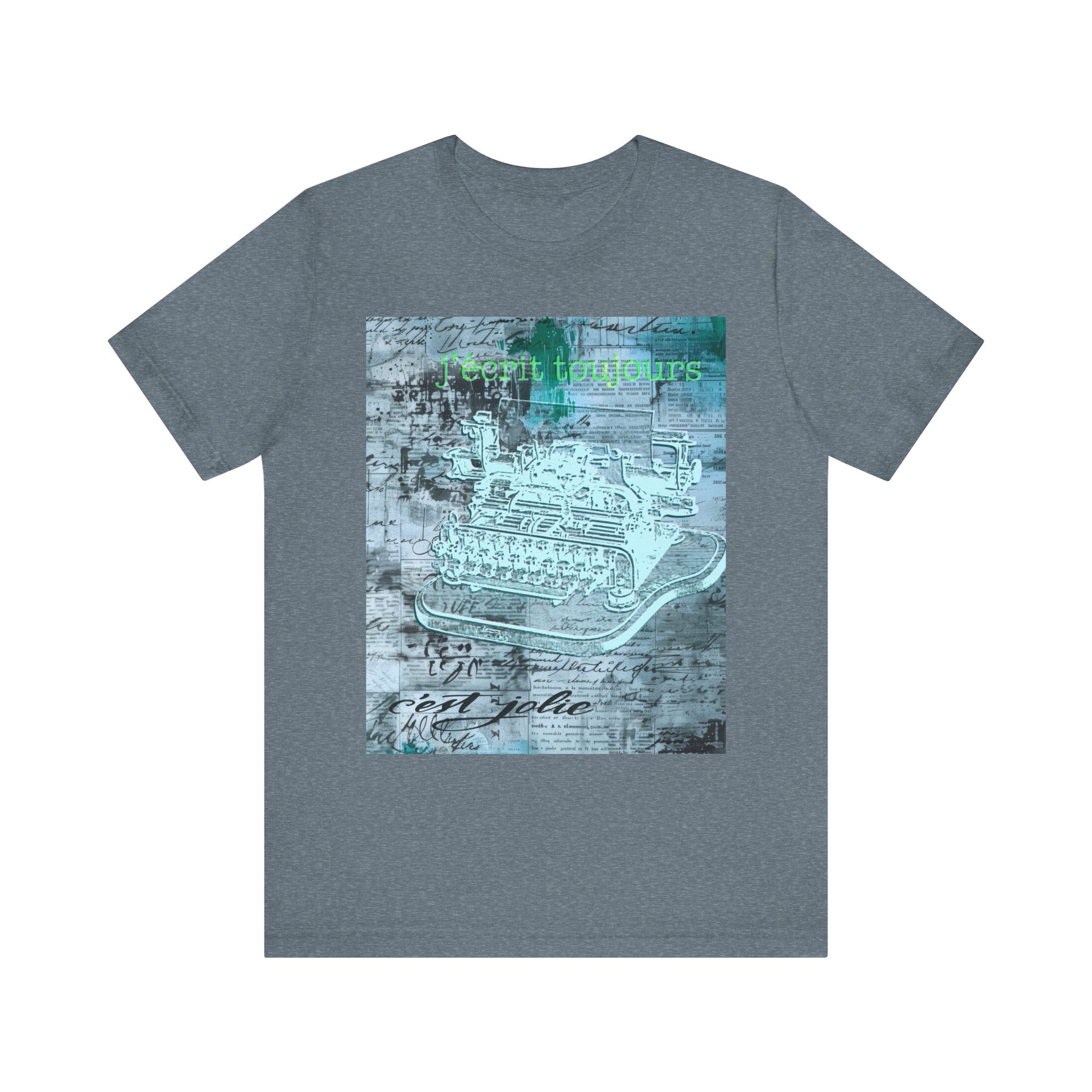 Vintage Typewriter Unisex Short Sleeve Tee - Perfect for Writers & Retro Lovers