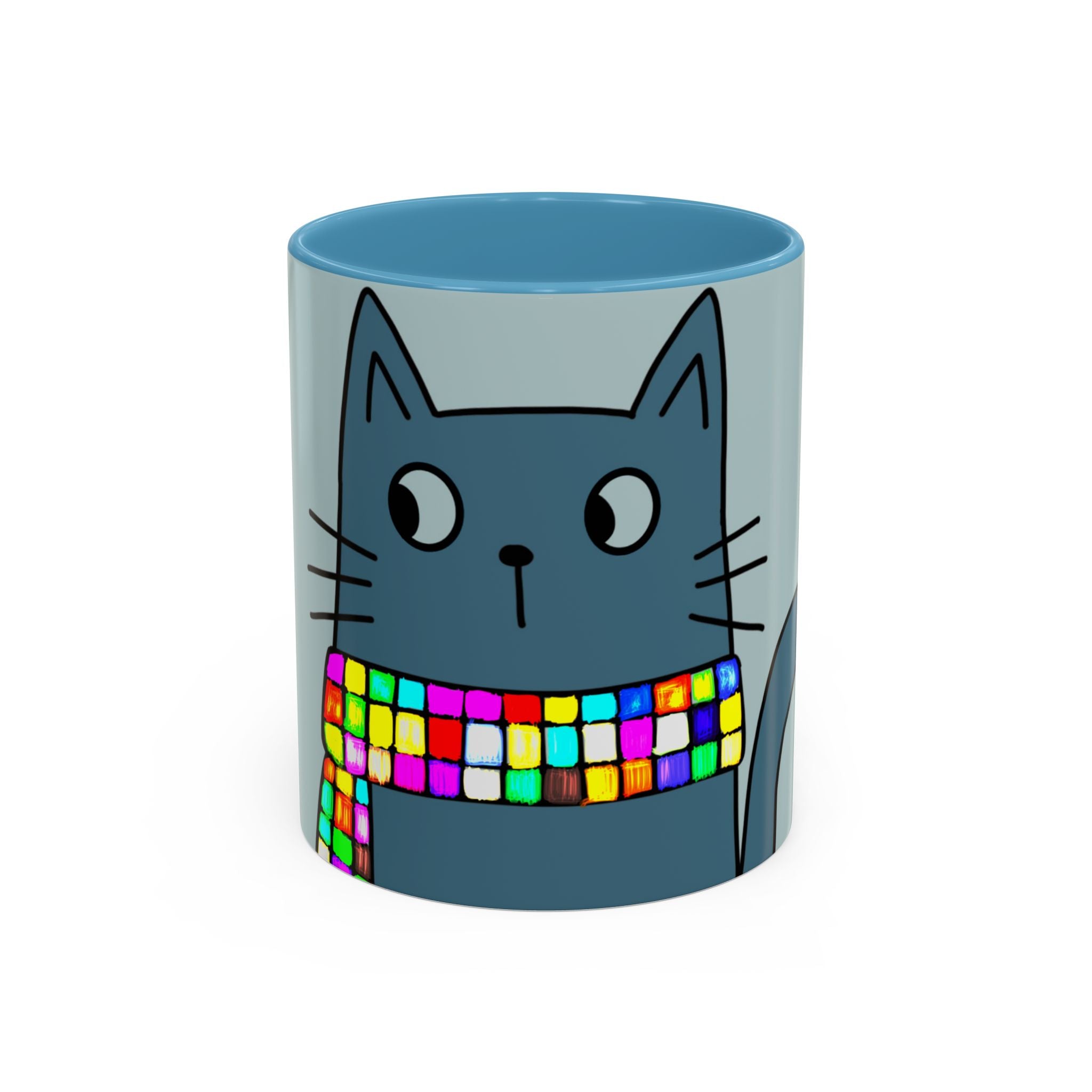 Coffee Mug - CAT WITH SCARF Design - 11oz