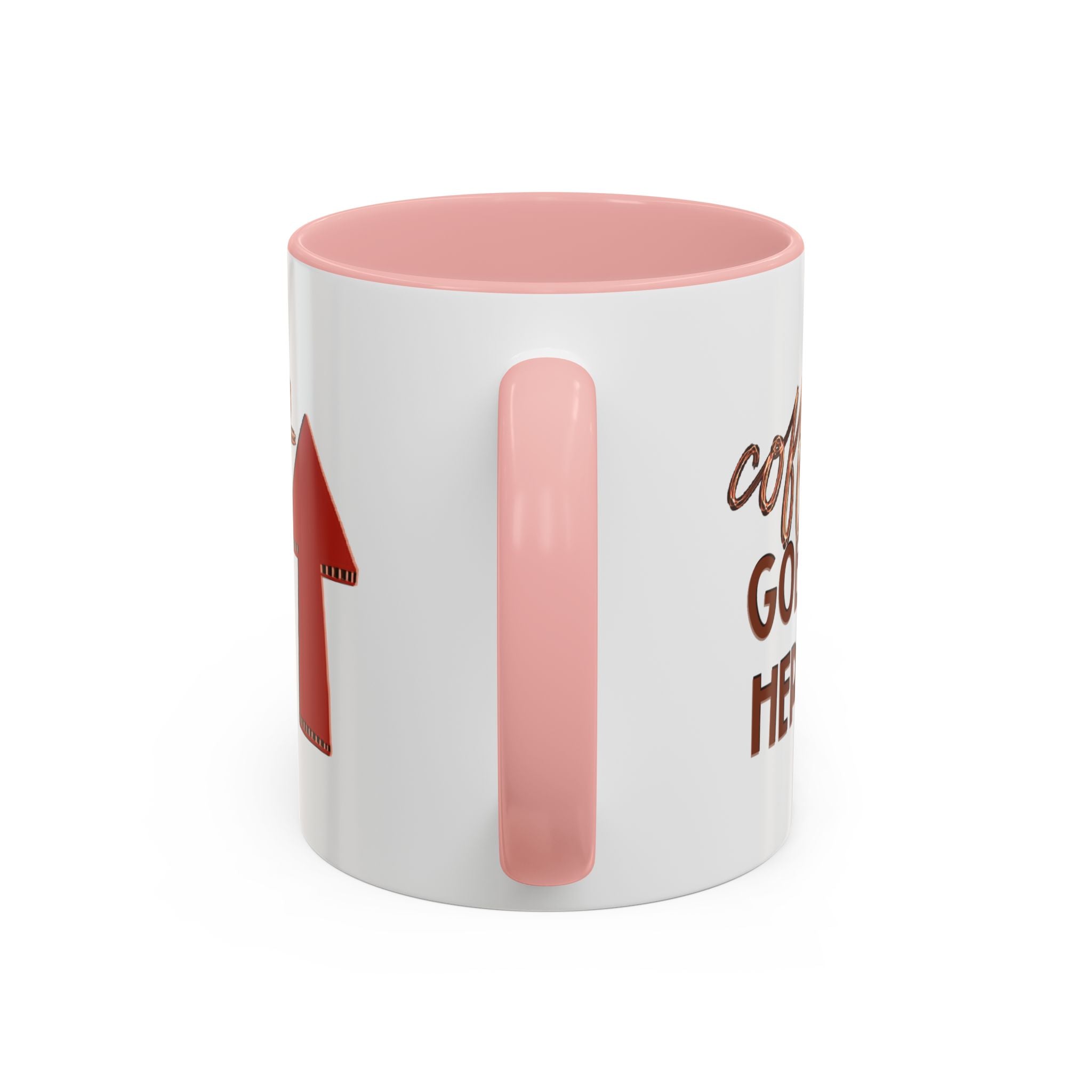 COFFEE GOES HERE Accent Coffee Mug (11 oz)