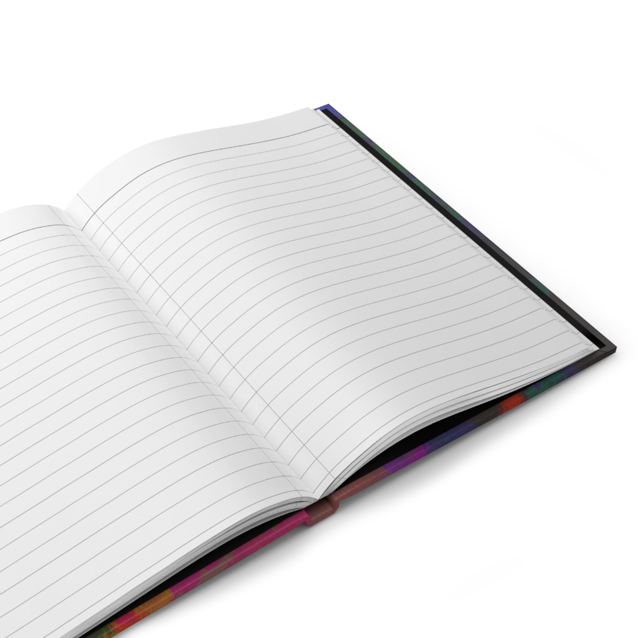 Vibrant Abstract Hardcover Journal - Colorful Art Notebook for Creativity