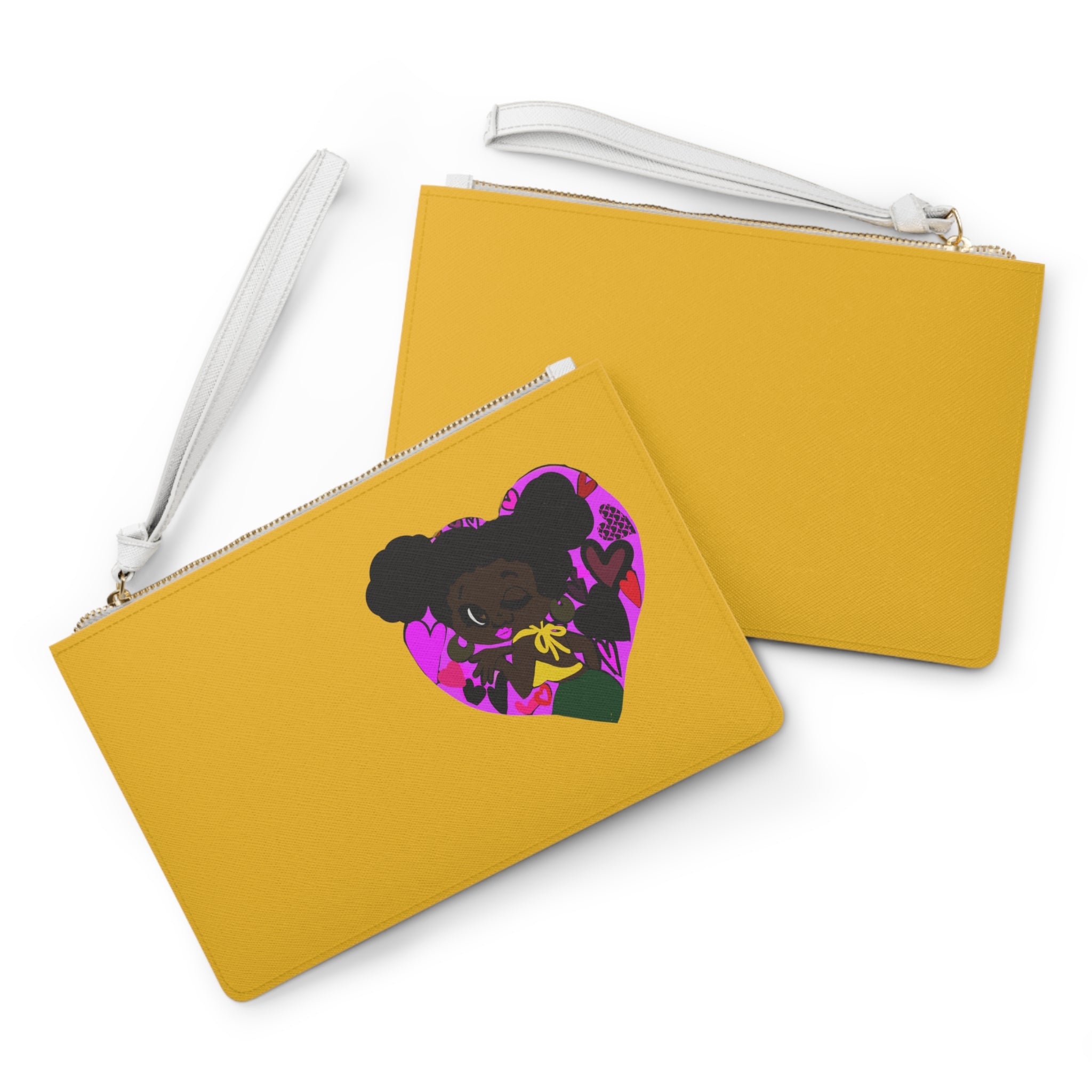 BLOWING KISSES ZIP CLUTCH Bag