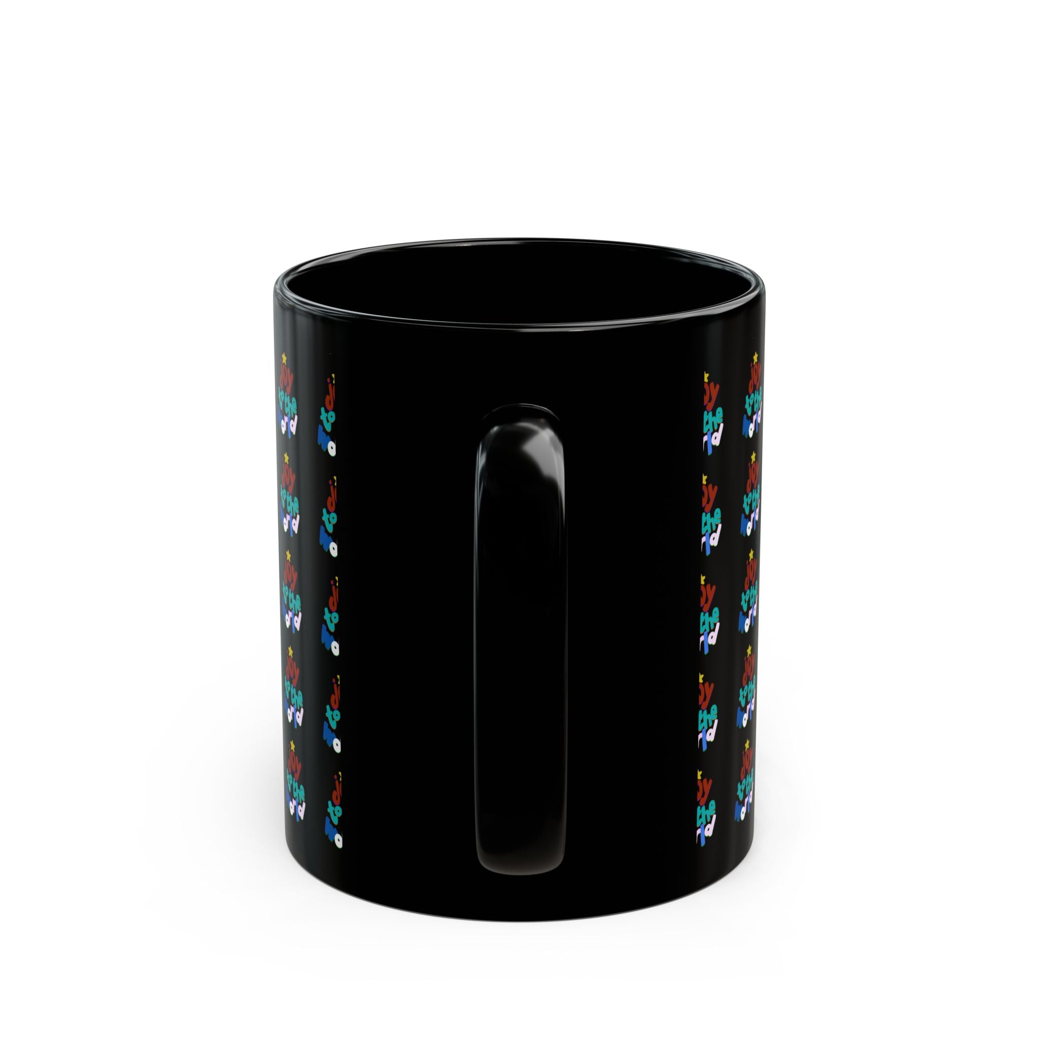 JOY TO THE WORLD Black Mug (11oz)