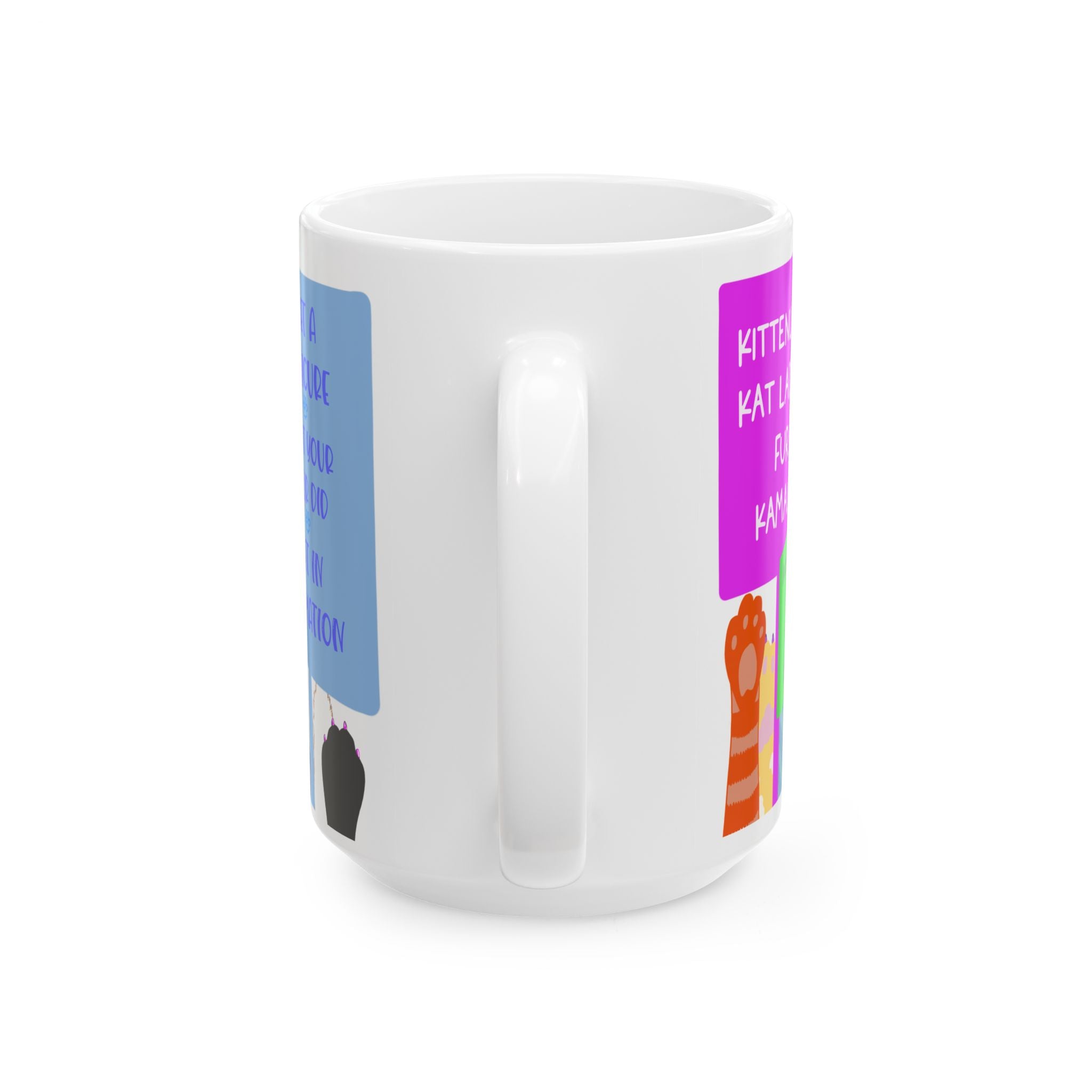 KITENLESS KATS Ceramic Mug, (15oz)