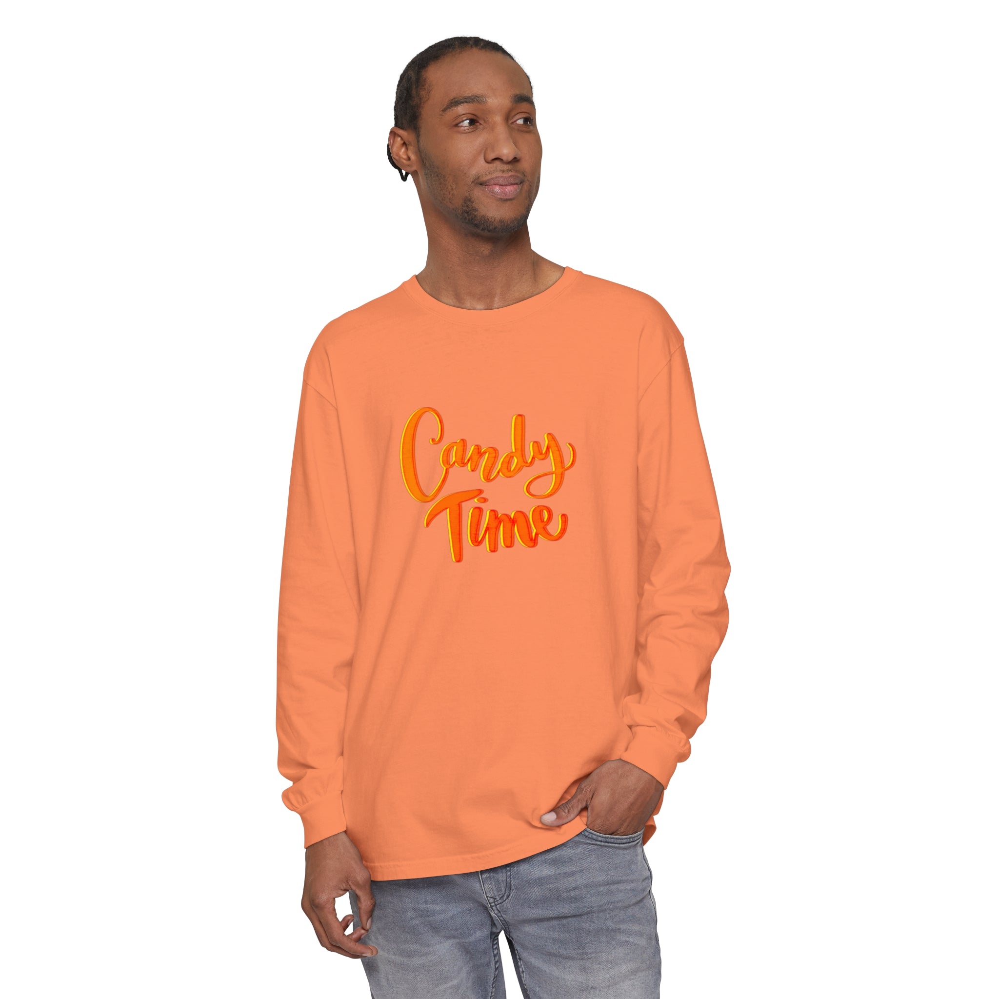 CANDY TIME Unisex Garment-dyed Long Sleeve T-Shirt