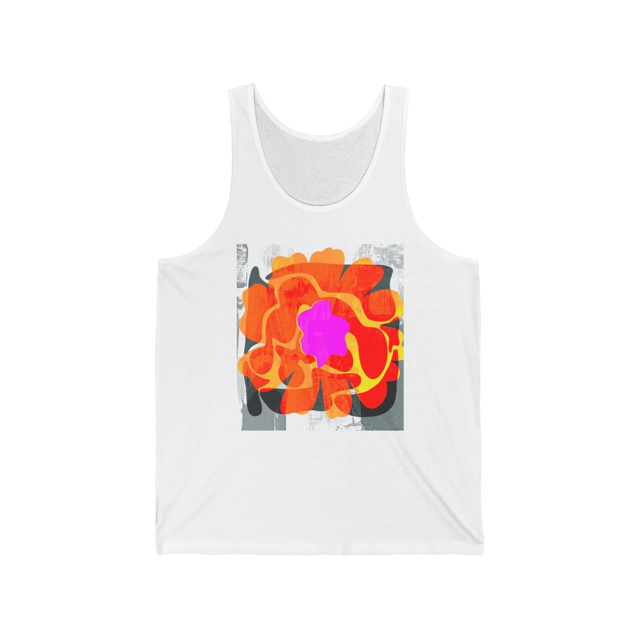 Vibrant Floral Unisex Jersey Tank for Summer Vibes