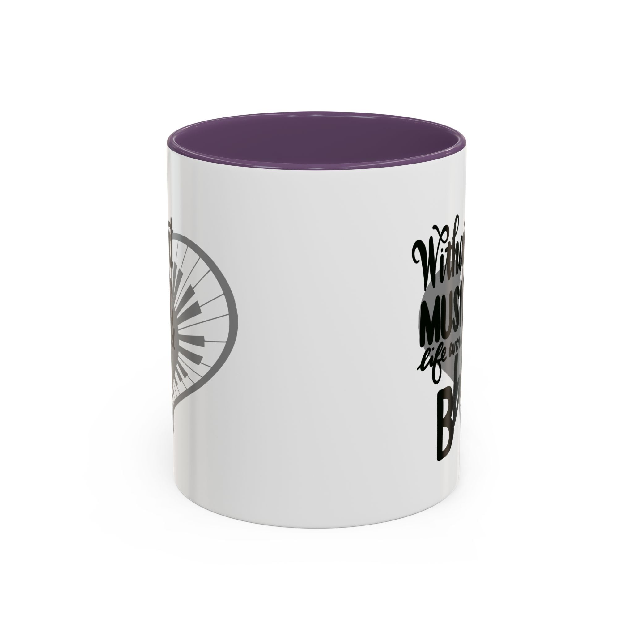 Inspirational Music Accent Coffee Mug - "Without Music Life Would Be Bb" - Perfect for Musicians and Music Lovers